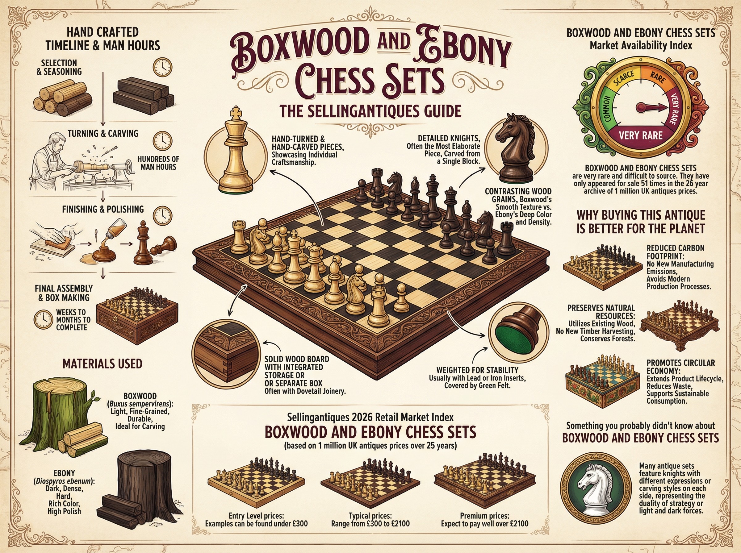 Boxwood And Ebony Chess Sets Guide Infographic
