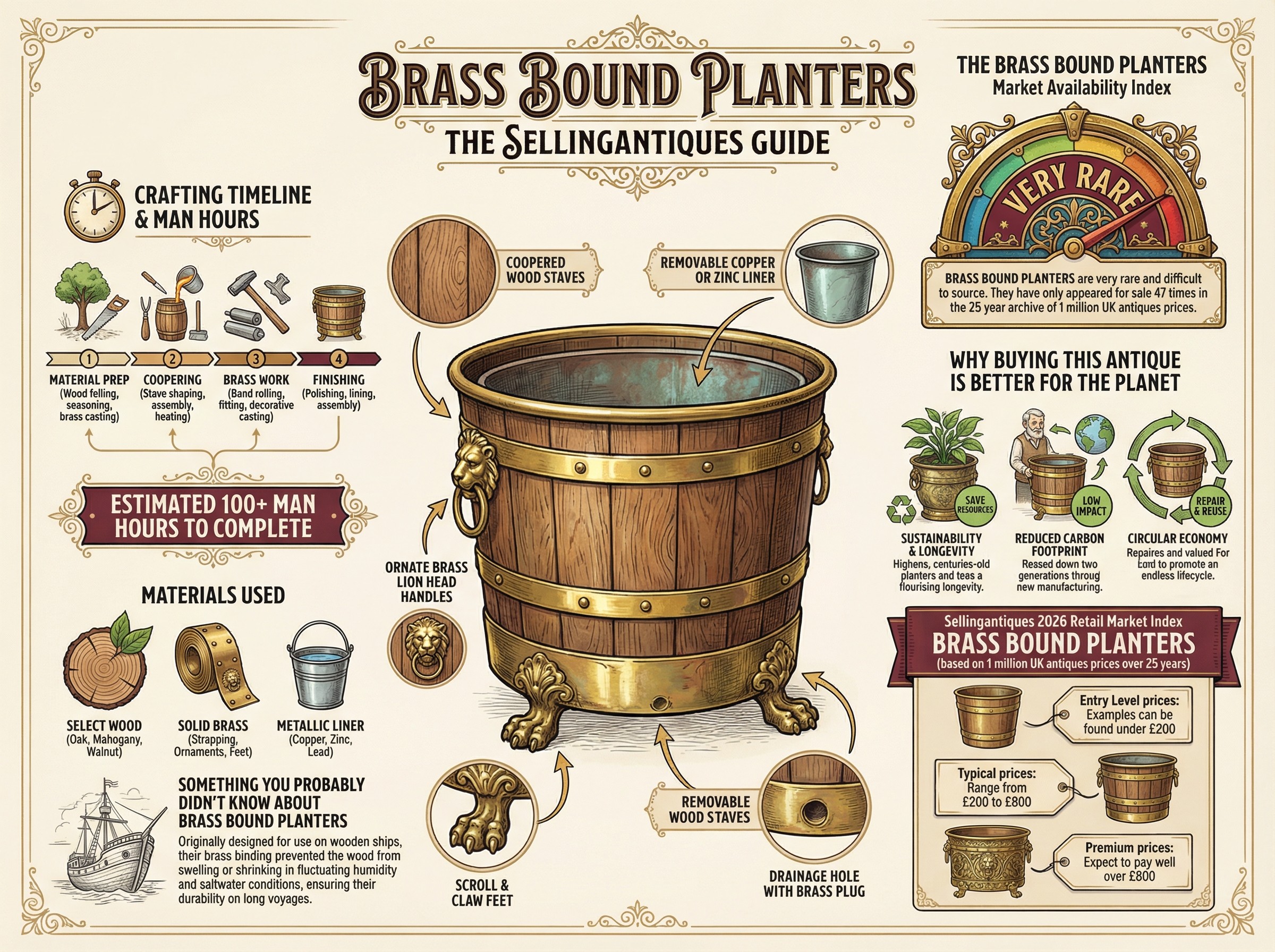 Brass Bound Planters Guide Infographic