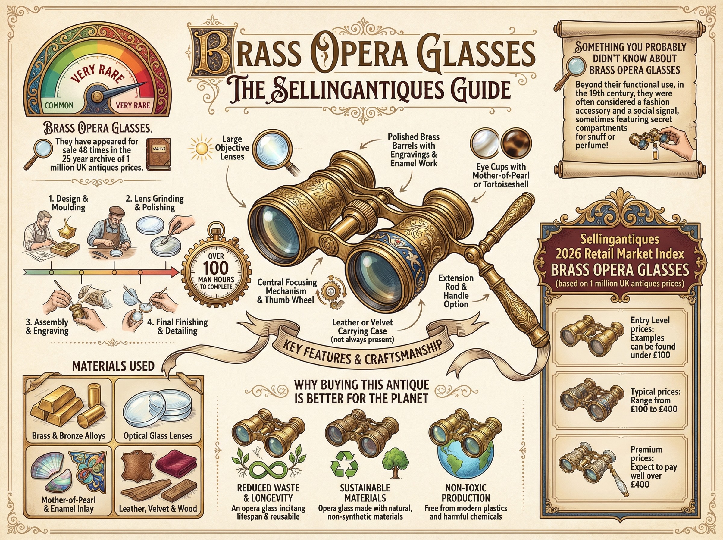 Brass Opera Glasses Guide Infographic