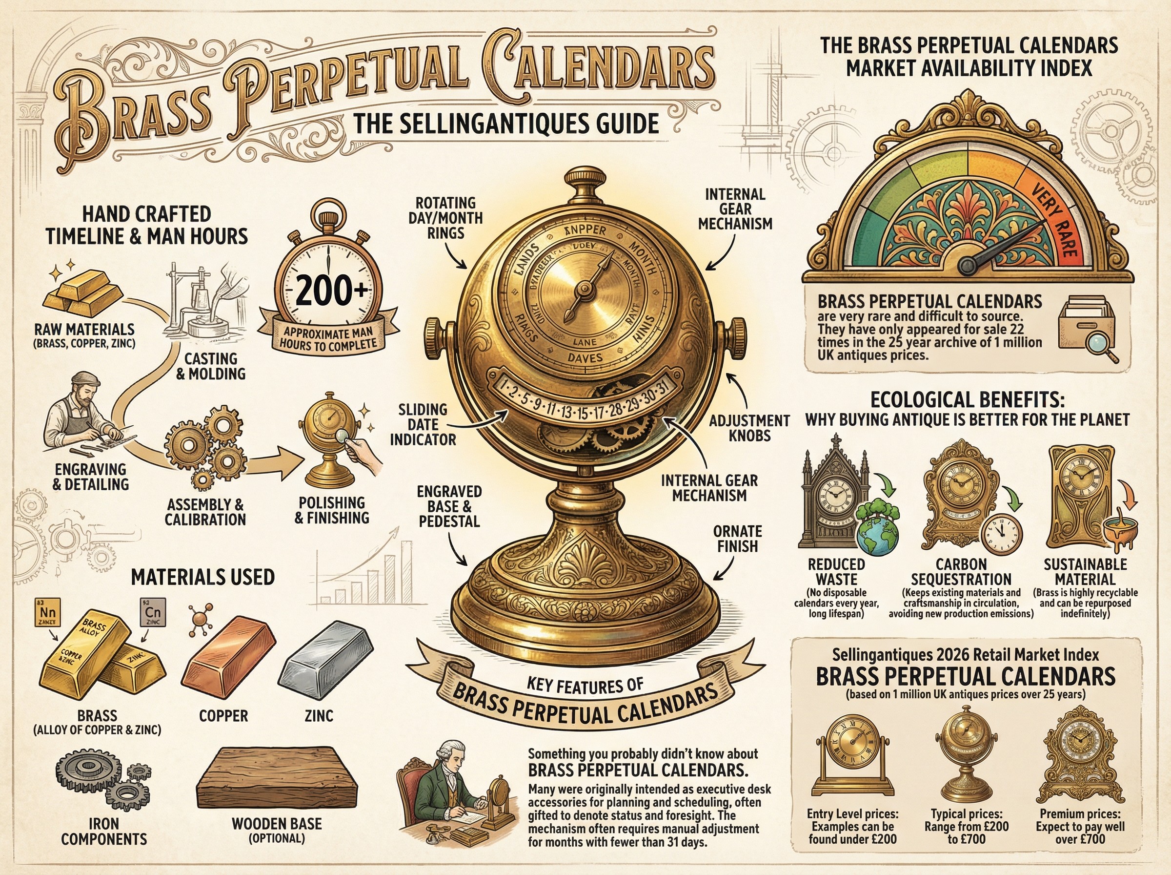 Brass Perpetual Calendars Guide Infographic