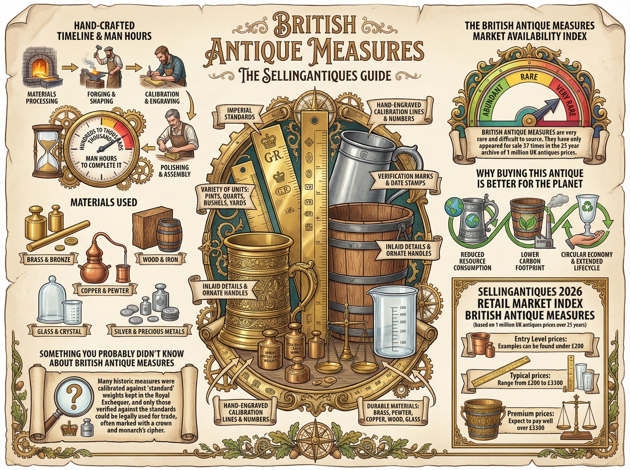 British Antique Measures Guide Infographic
