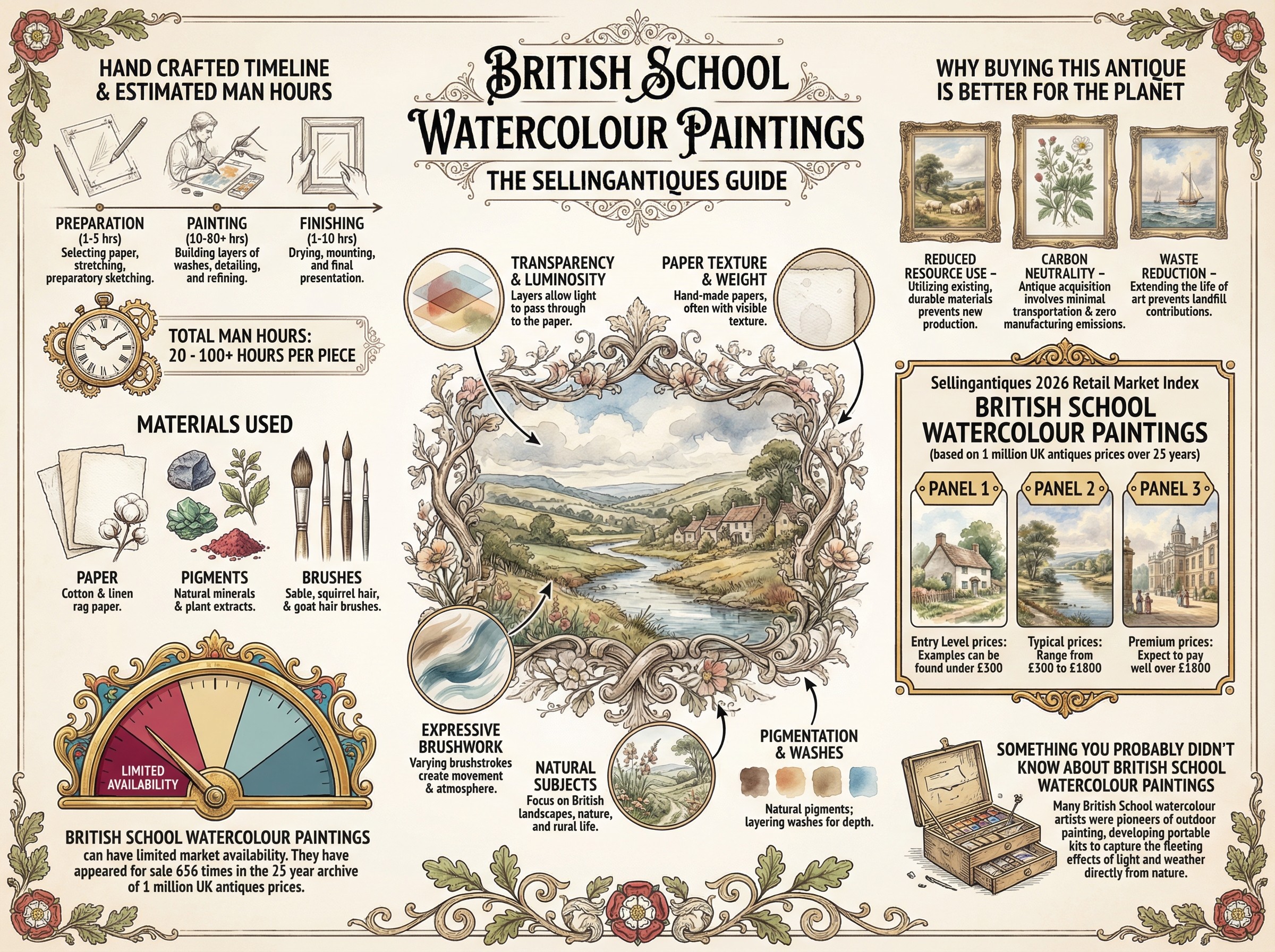 British School Watercolour Paintings Guide Infographic