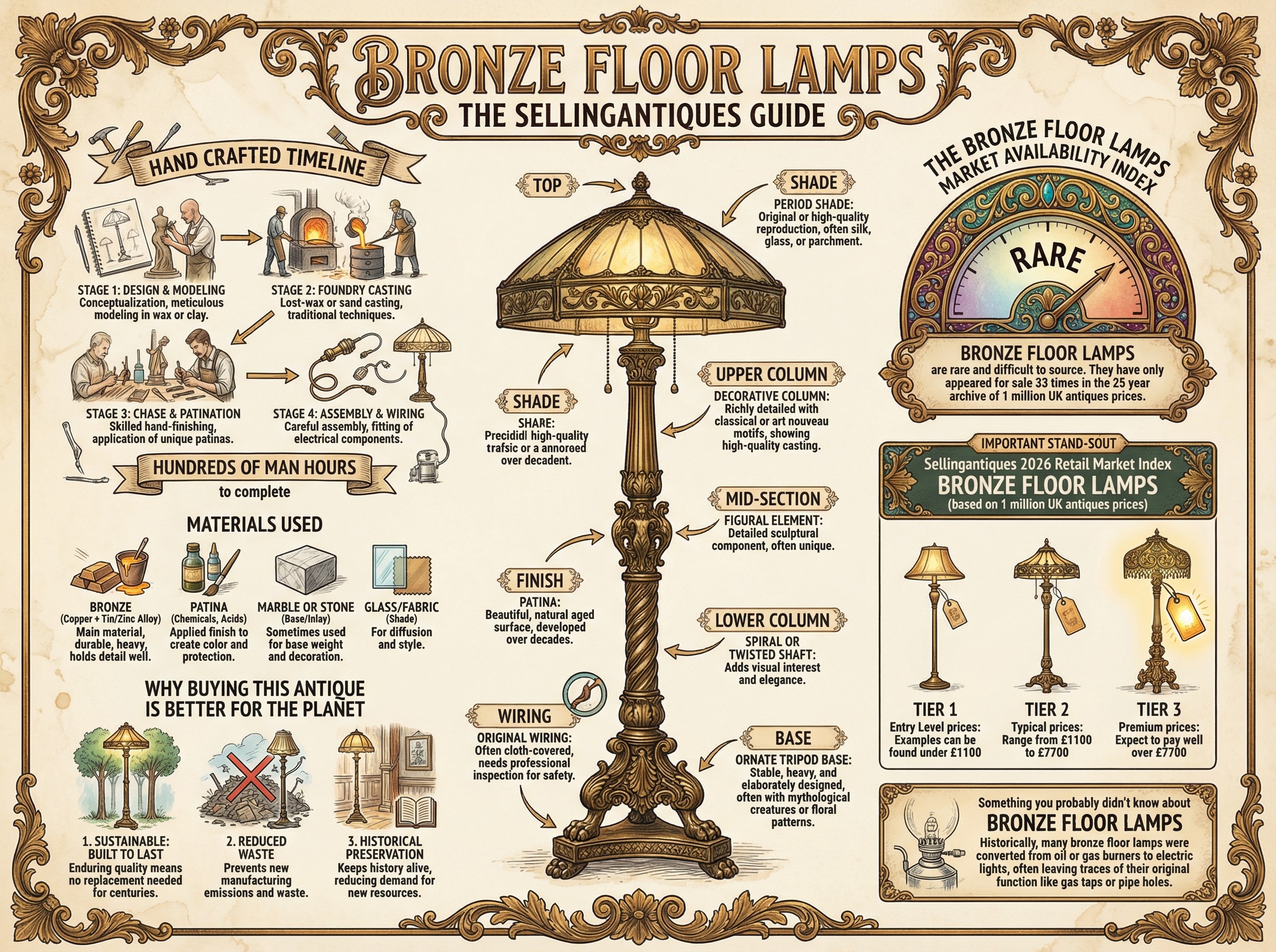 Bronze Floor Lamps Guide Infographic