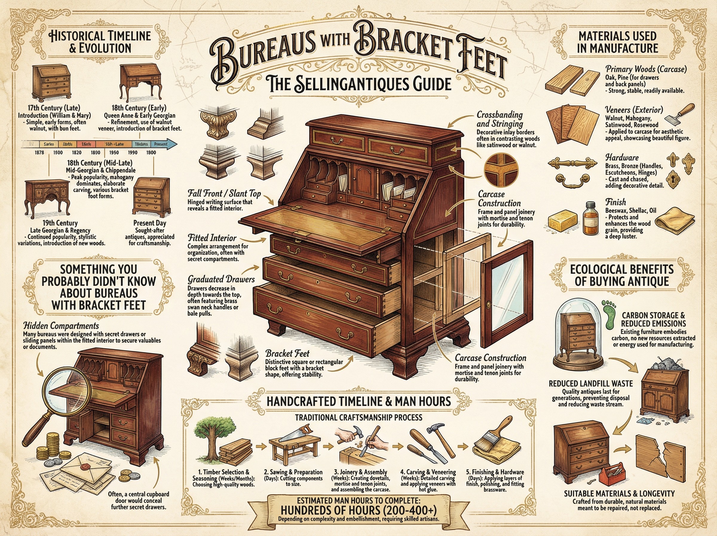 Bureaus With Bracket Feet Guide Infographic