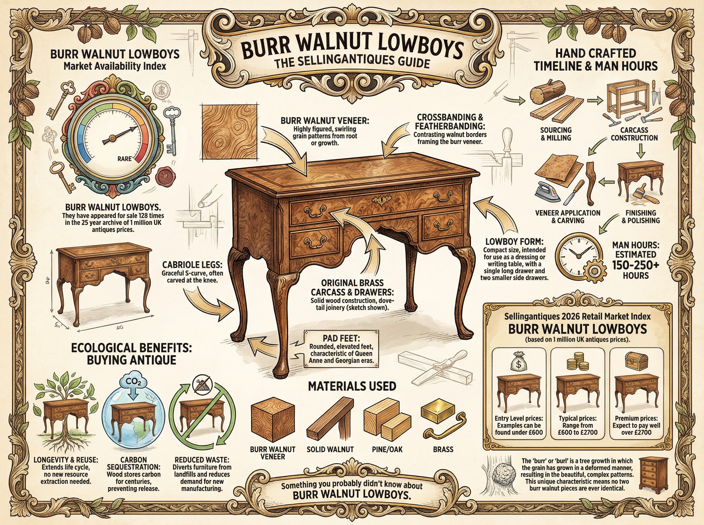 Burr Walnut Lowboys Guide Infographic
