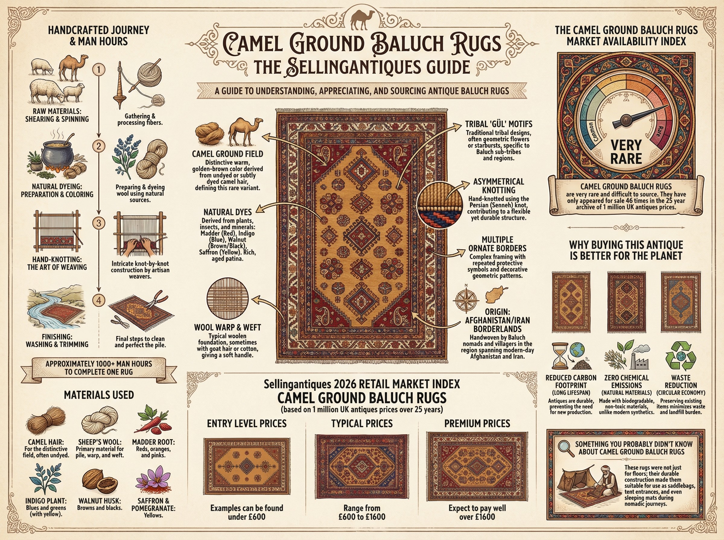 Camel Ground Baluch Rugs Guide Infographic