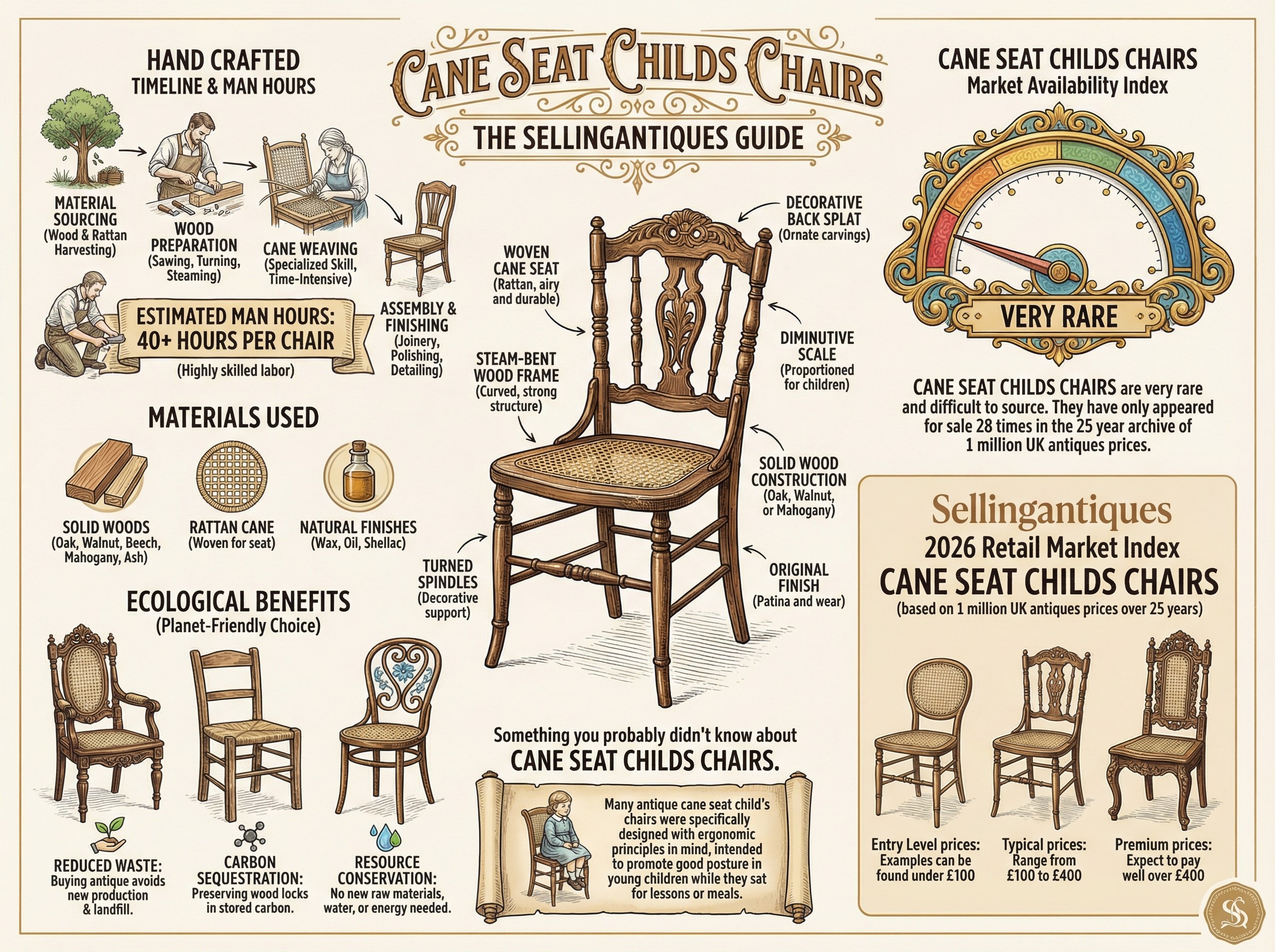 Cane Seat Childs Chairs Guide Infographic