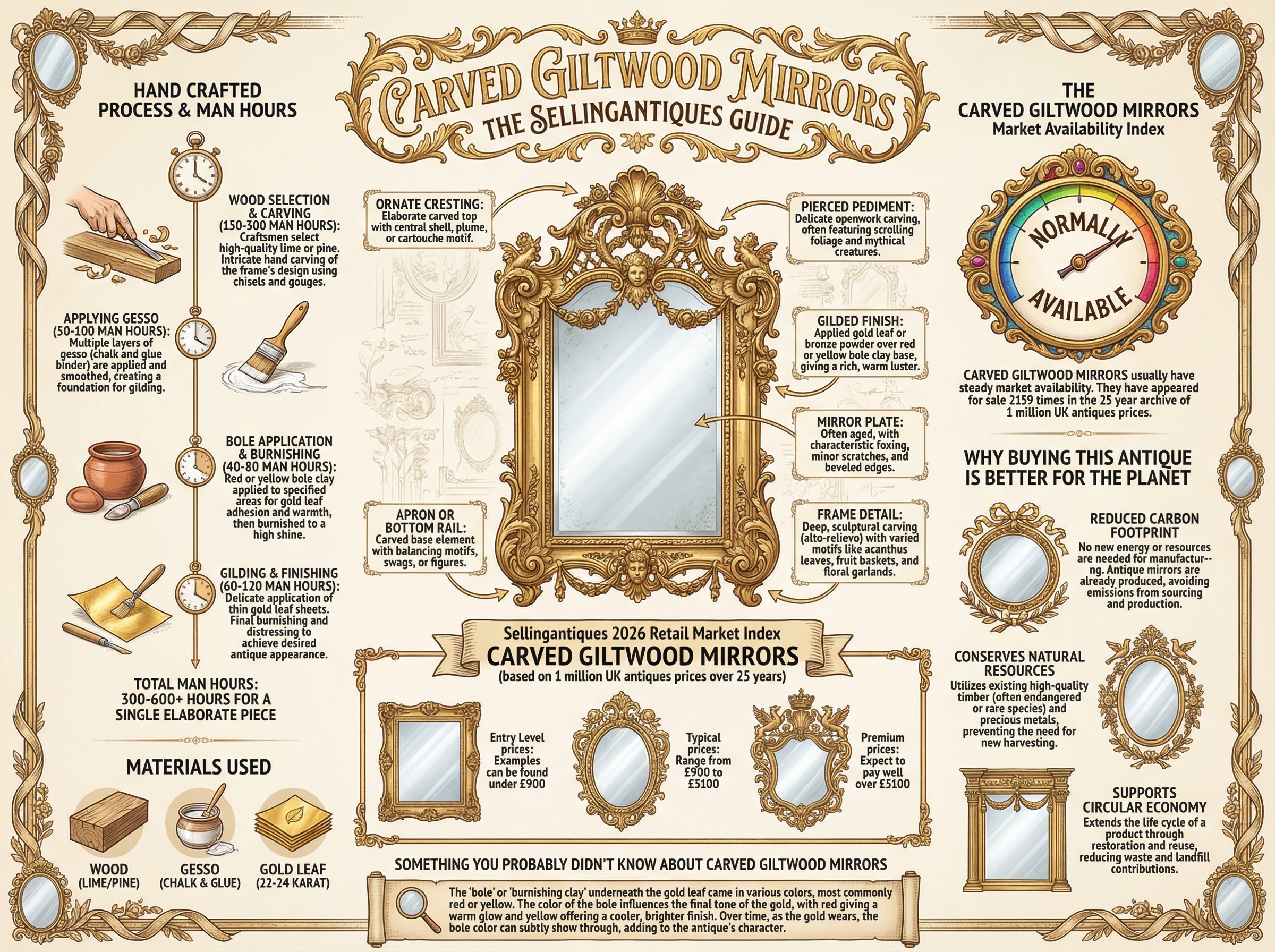 Carved Giltwood Mirrors Guide Infographic