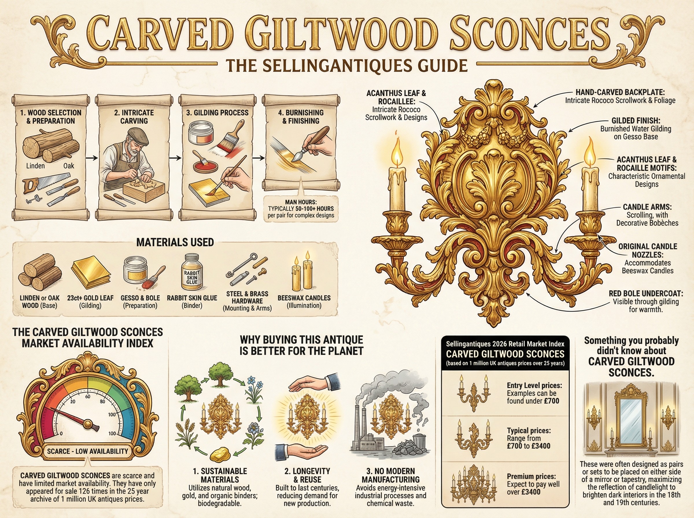 Carved Giltwood Sconces Guide Infographic