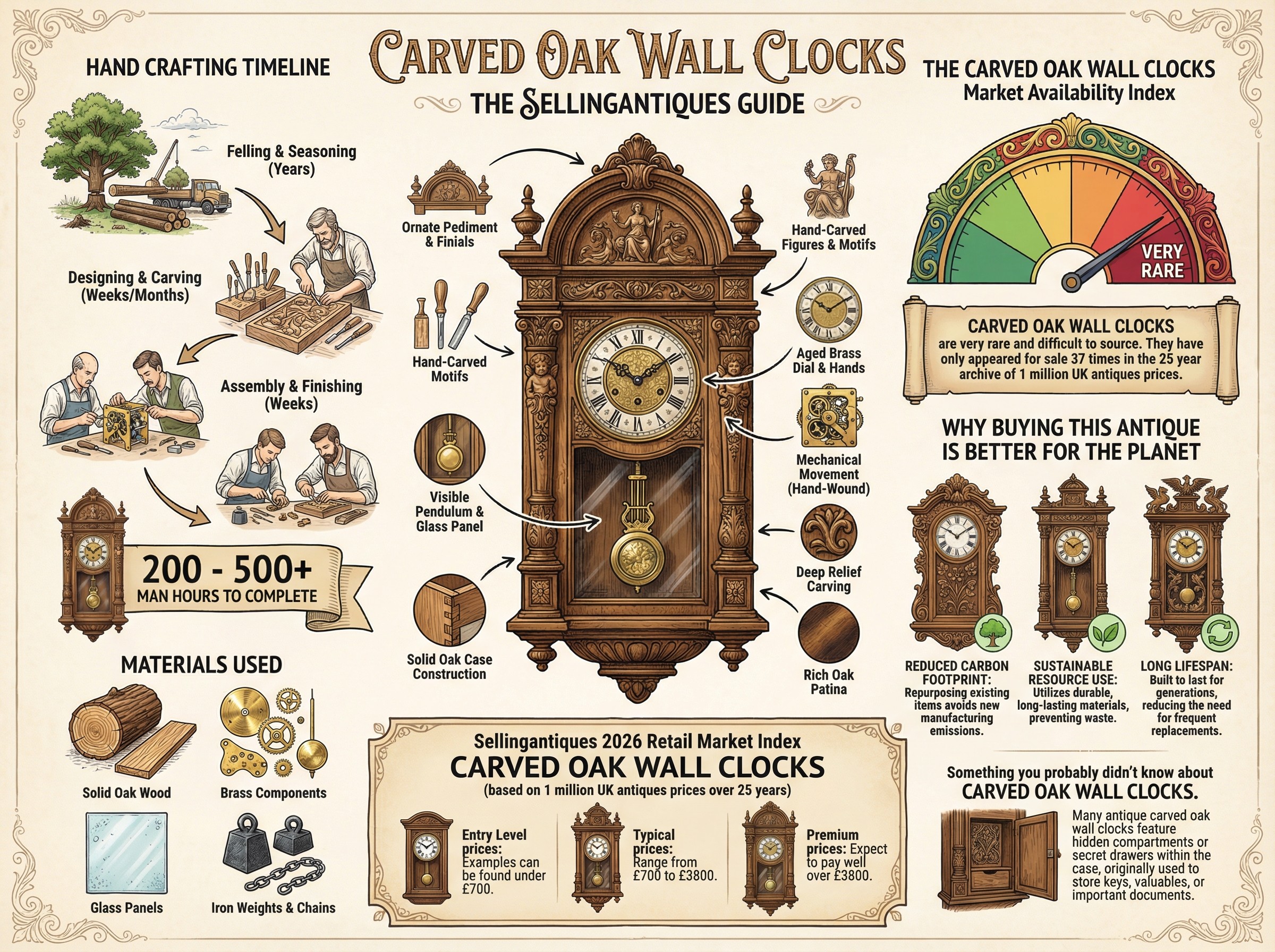 Carved Oak Wall Clocks Guide Infographic