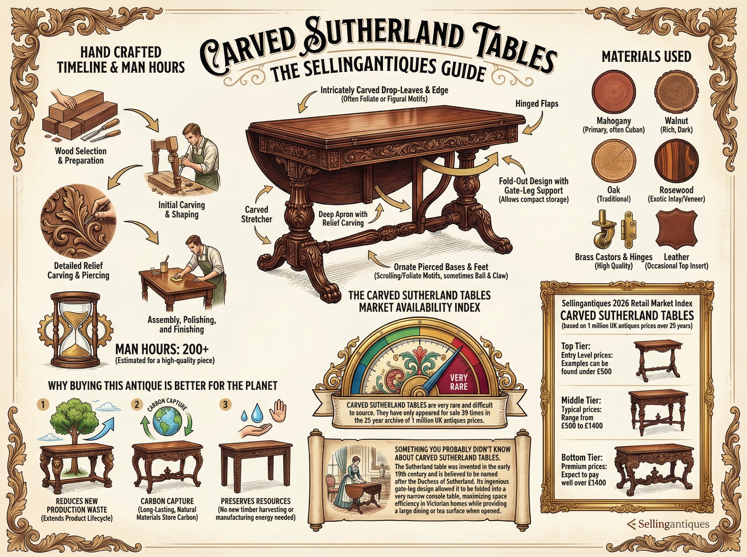 Carved Sutherland Tables Guide Infographic