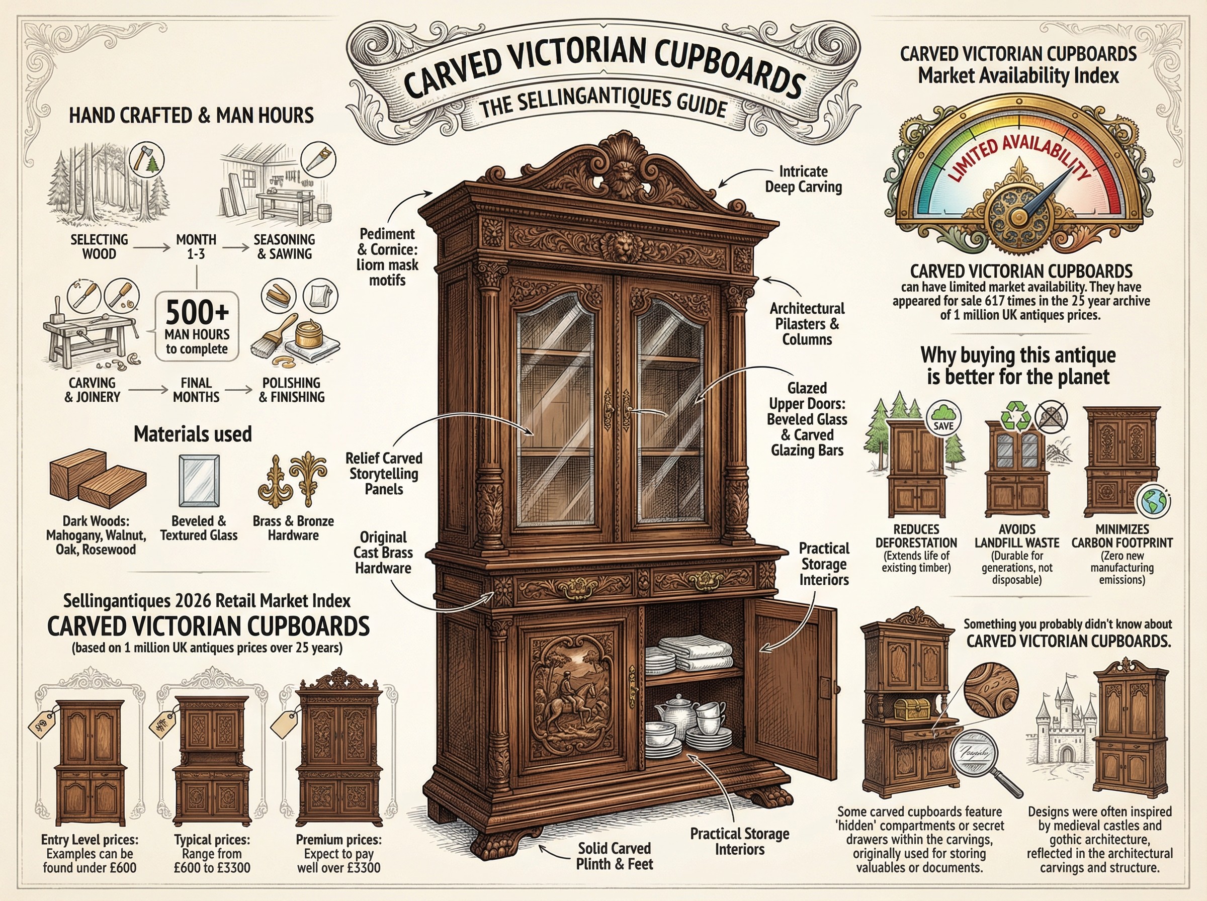 Carved Victorian Cupboards Guide Infographic