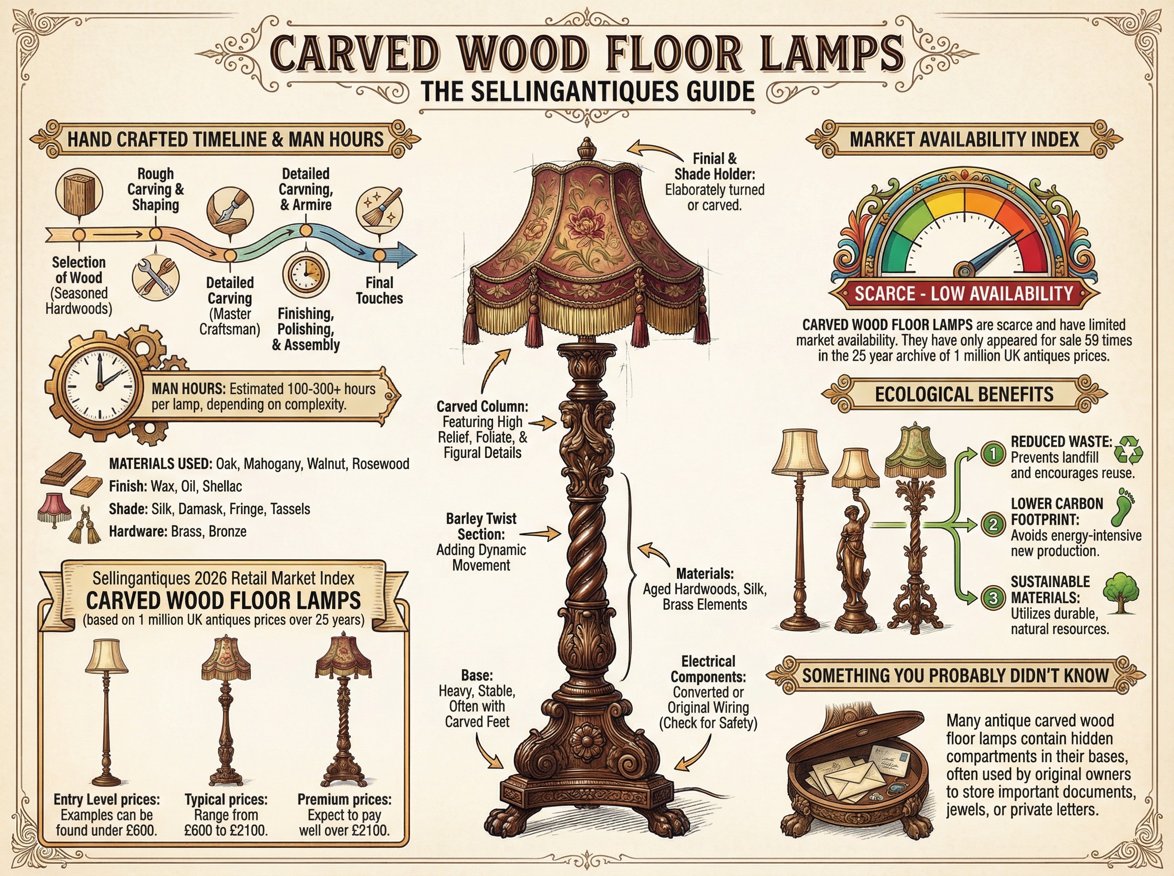 Carved Wood Floor Lamps Guide Infographic