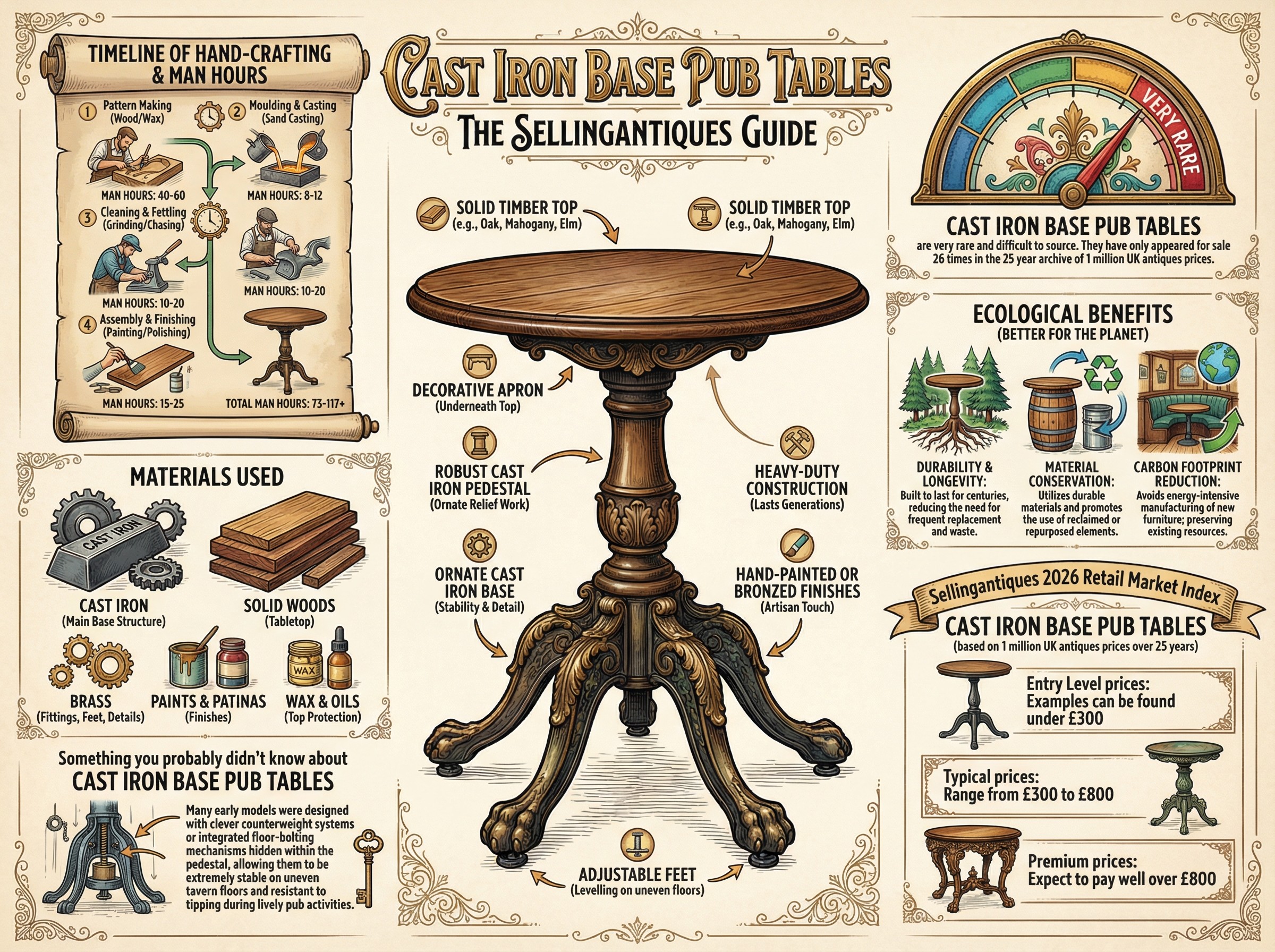Cast Iron Base Pub Tables Guide Infographic