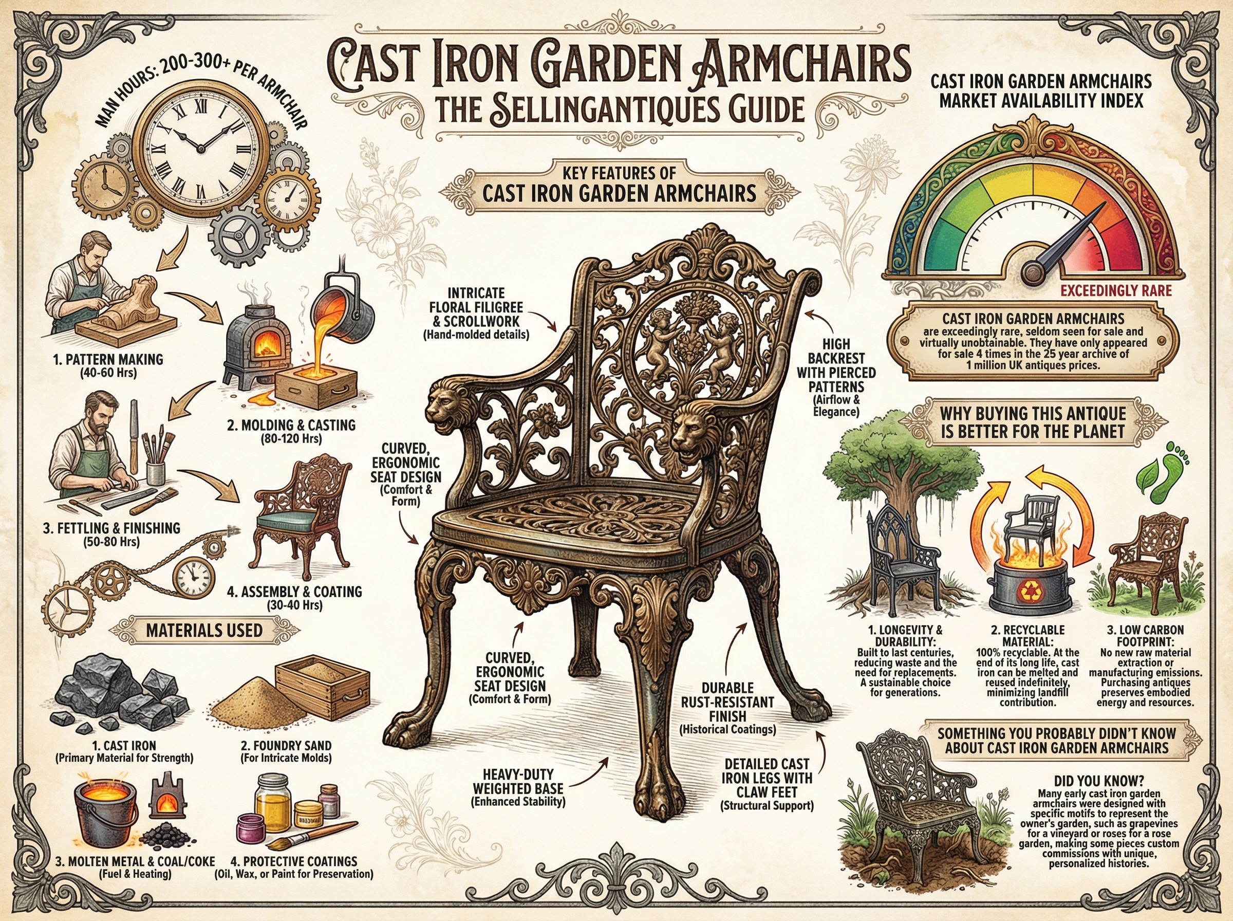 Cast Iron Garden Armchairs Guide Infographic