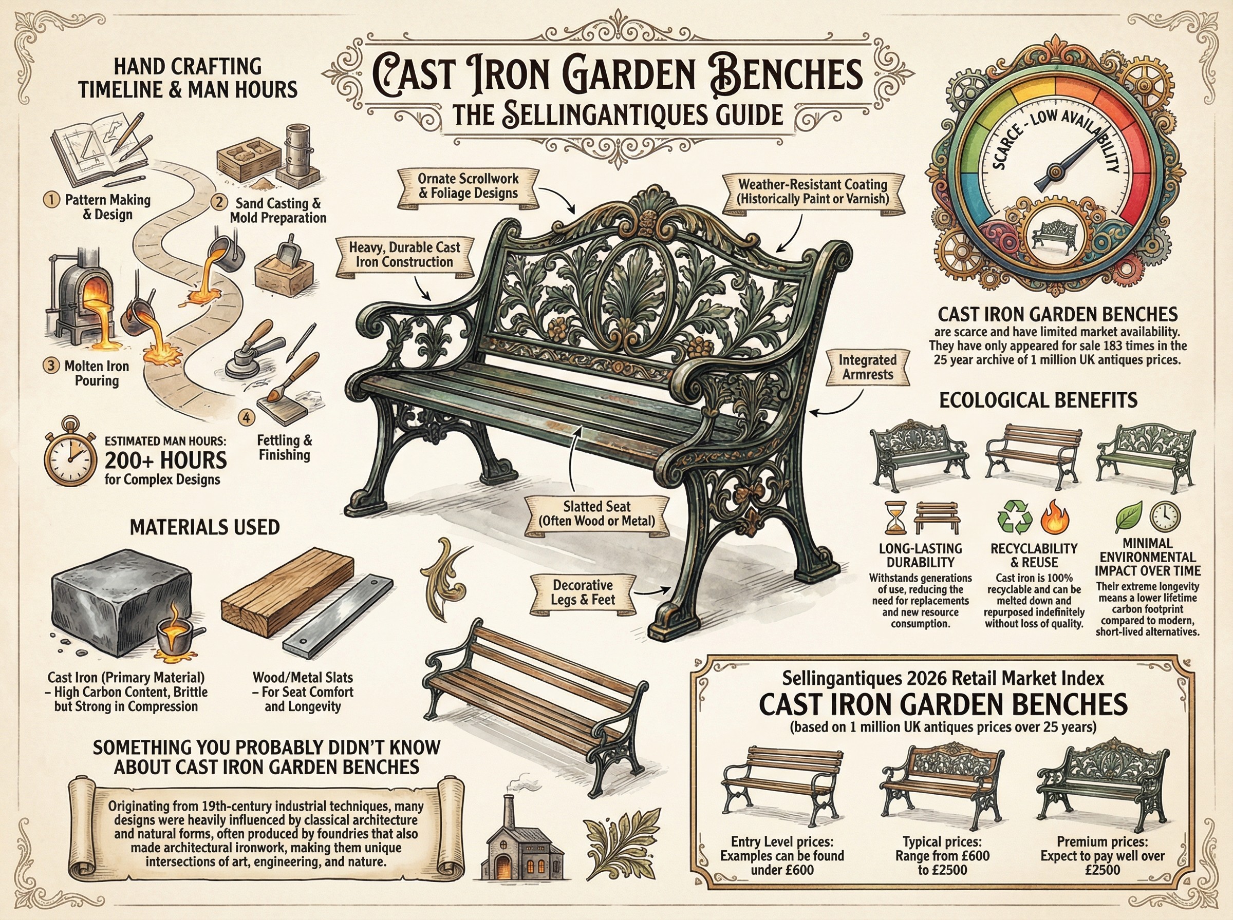 Cast Iron Garden Benches Guide Infographic