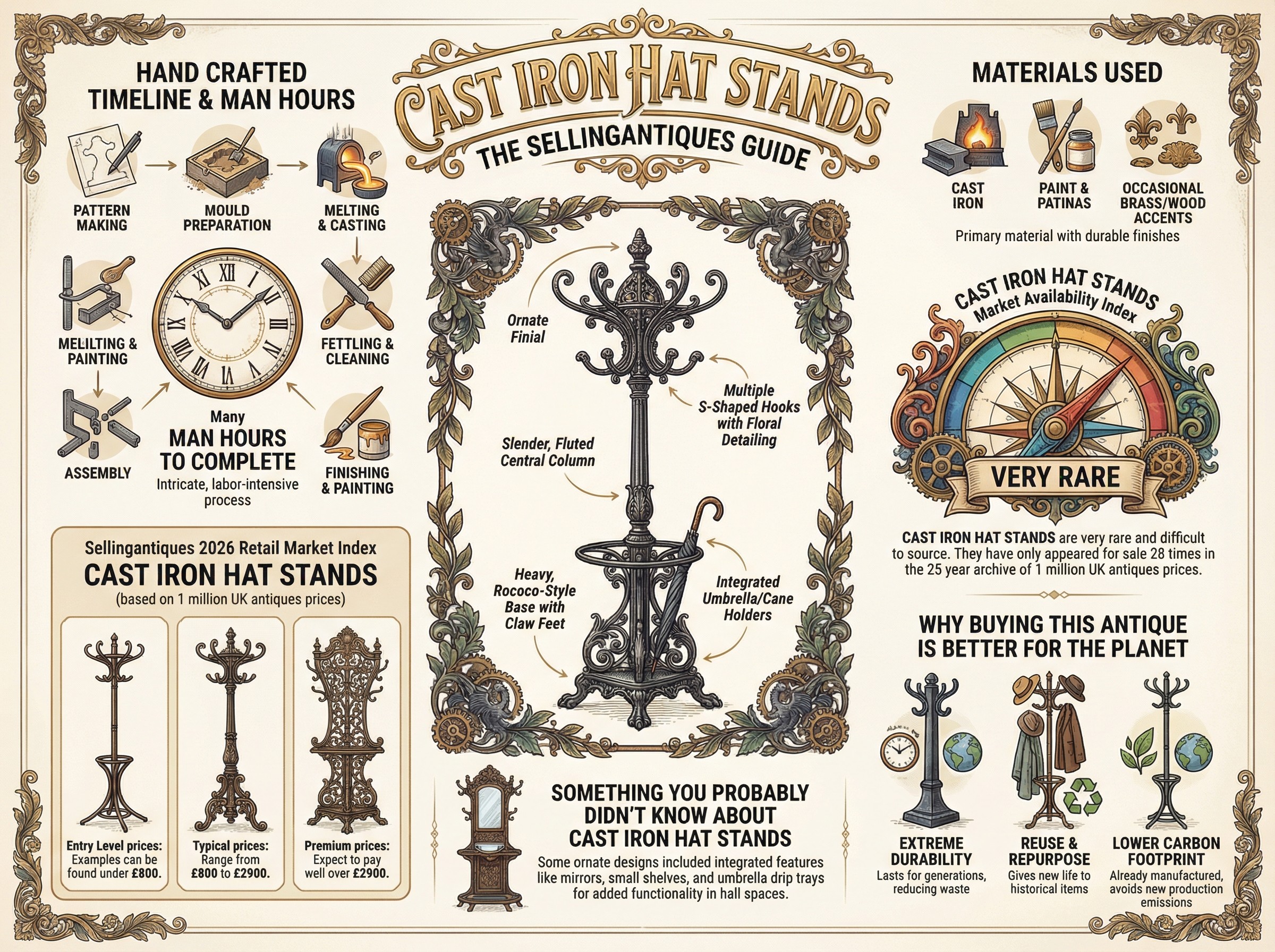 Cast Iron Hat Stands Guide Infographic