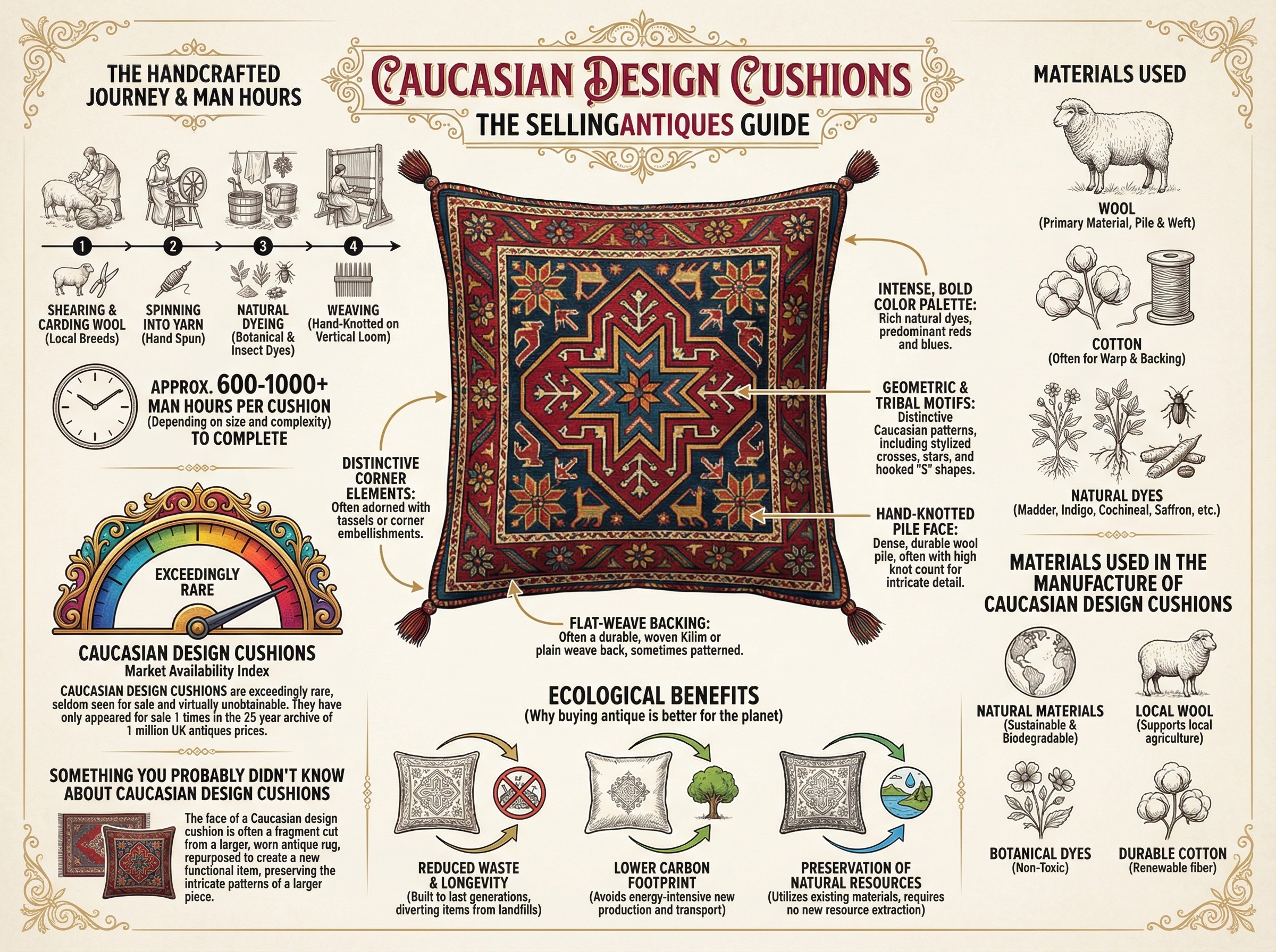 Caucasian Design Cushions Guide Infographic
