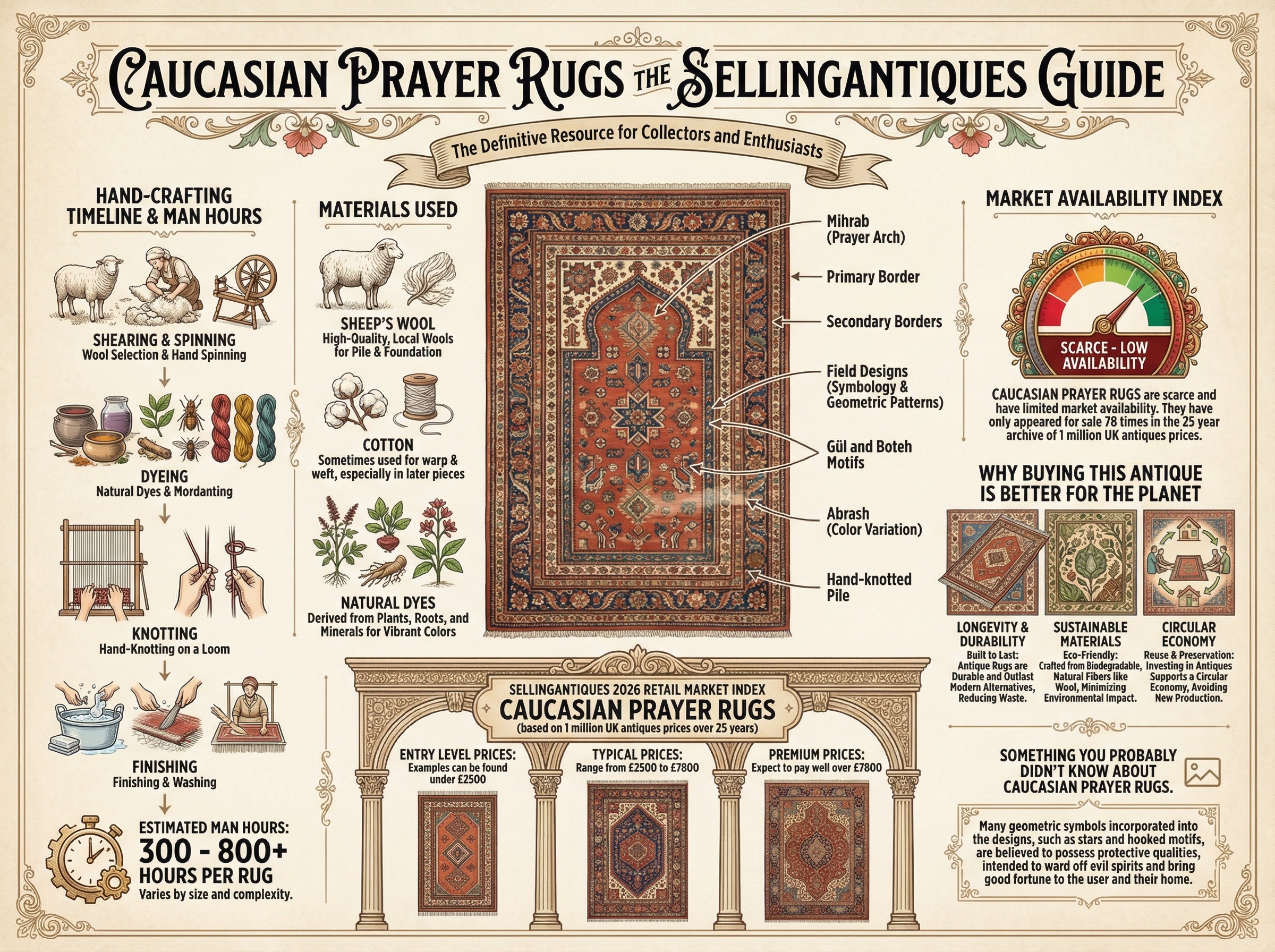 Caucasian Prayer Rugs Guide Infographic