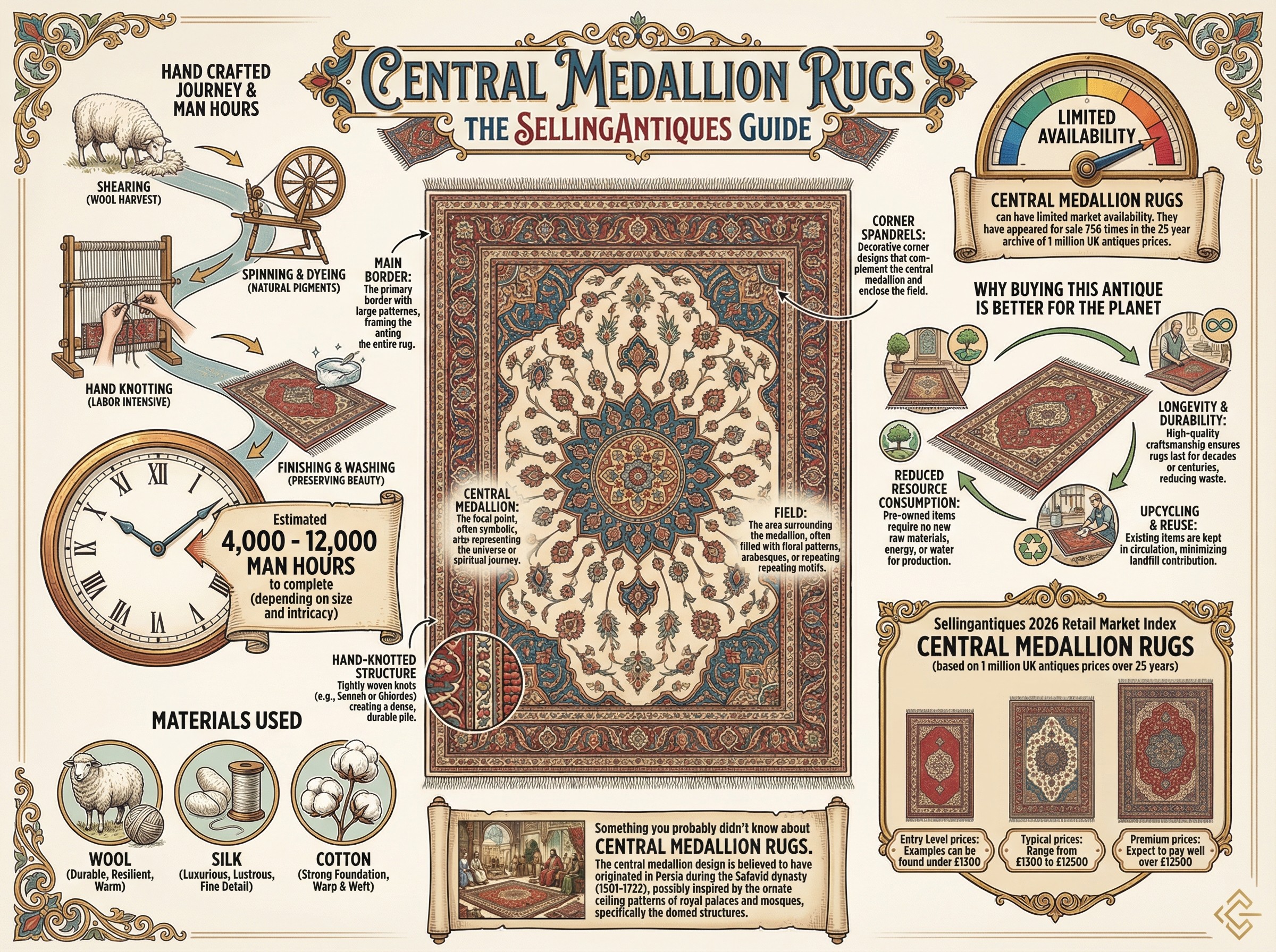 Central Medallion Rugs Guide Infographic