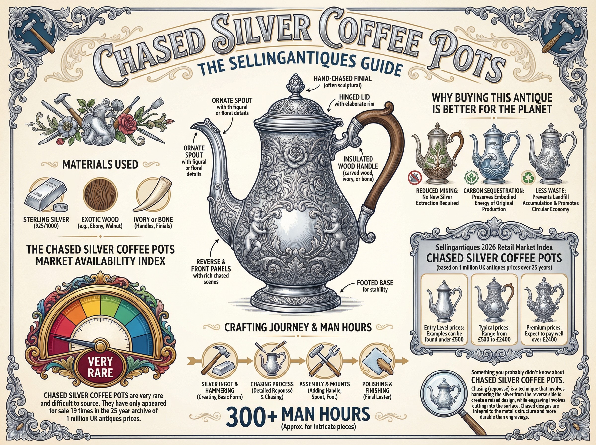 Chased Silver Coffee Pots Guide Infographic