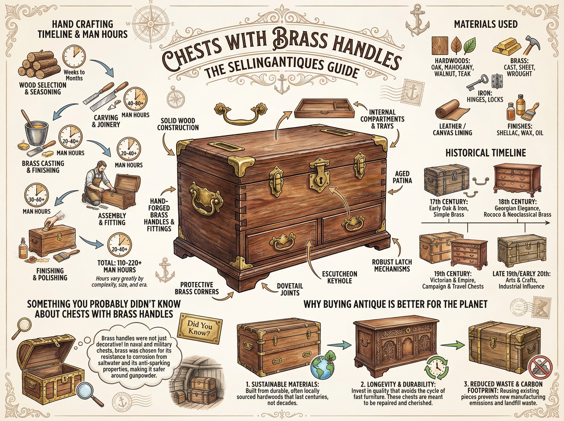 The Sellingantiques Guide to Chests With Brass Handles