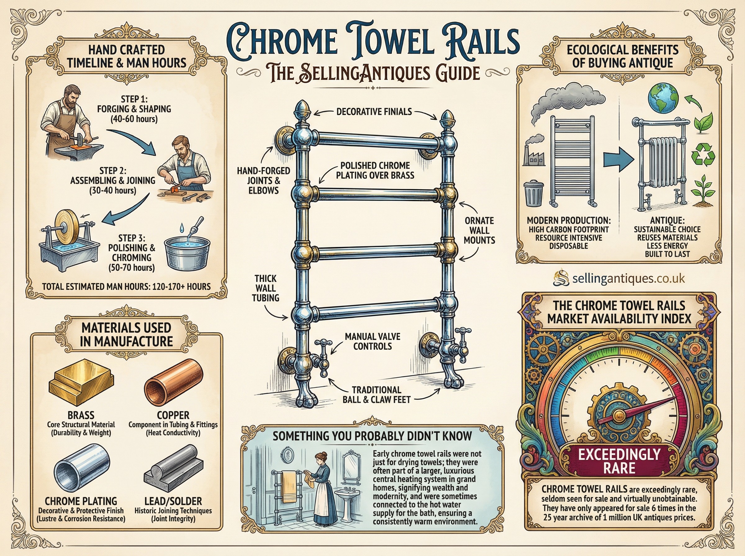 Chrome Towel Rails Guide Infographic