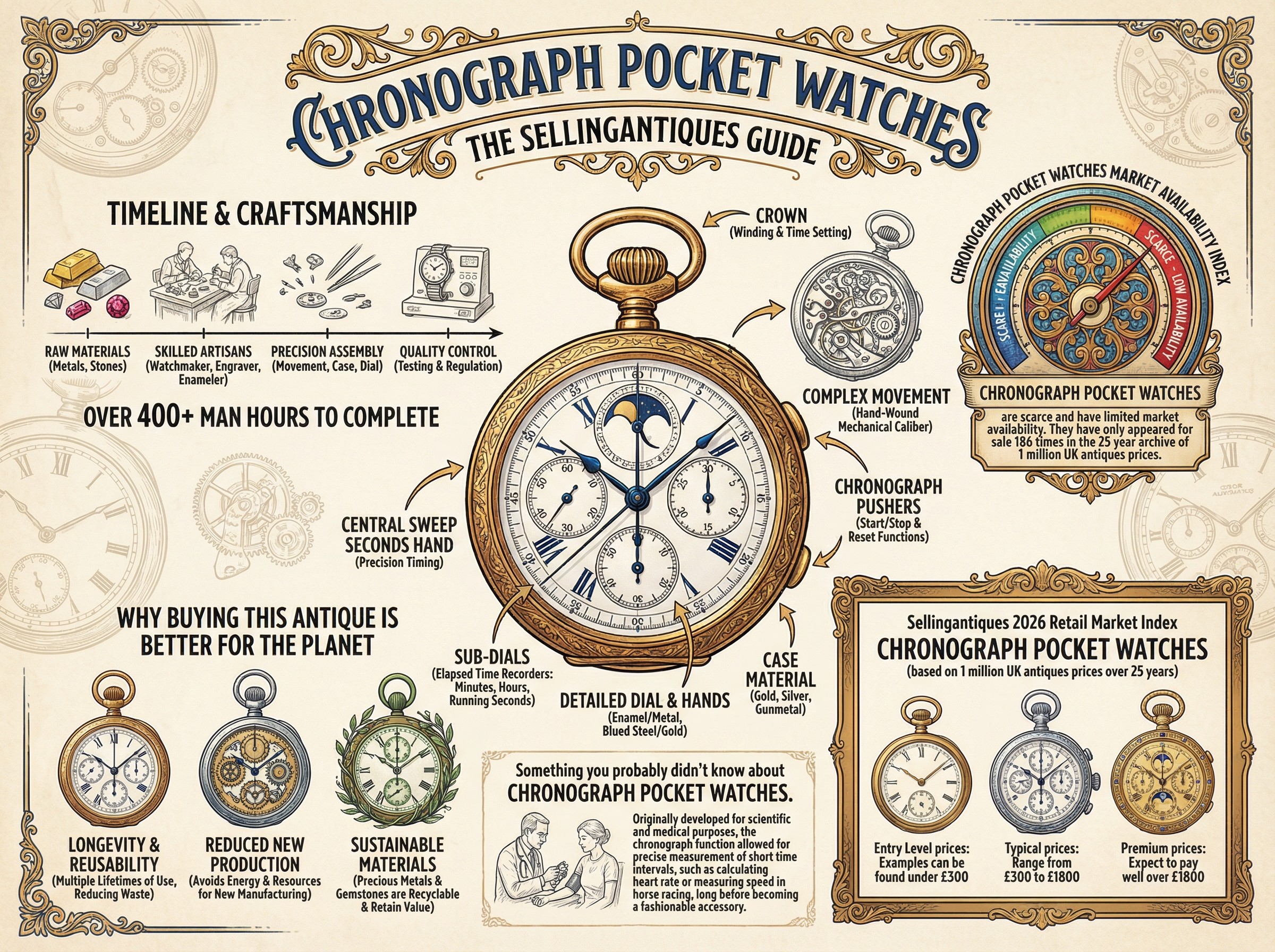 Chronograph Pocket Watches Guide Infographic
