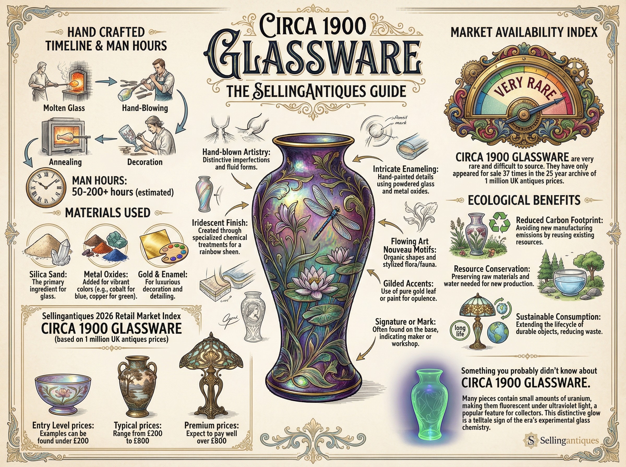 Circa 1900 Glassware Guide Infographic