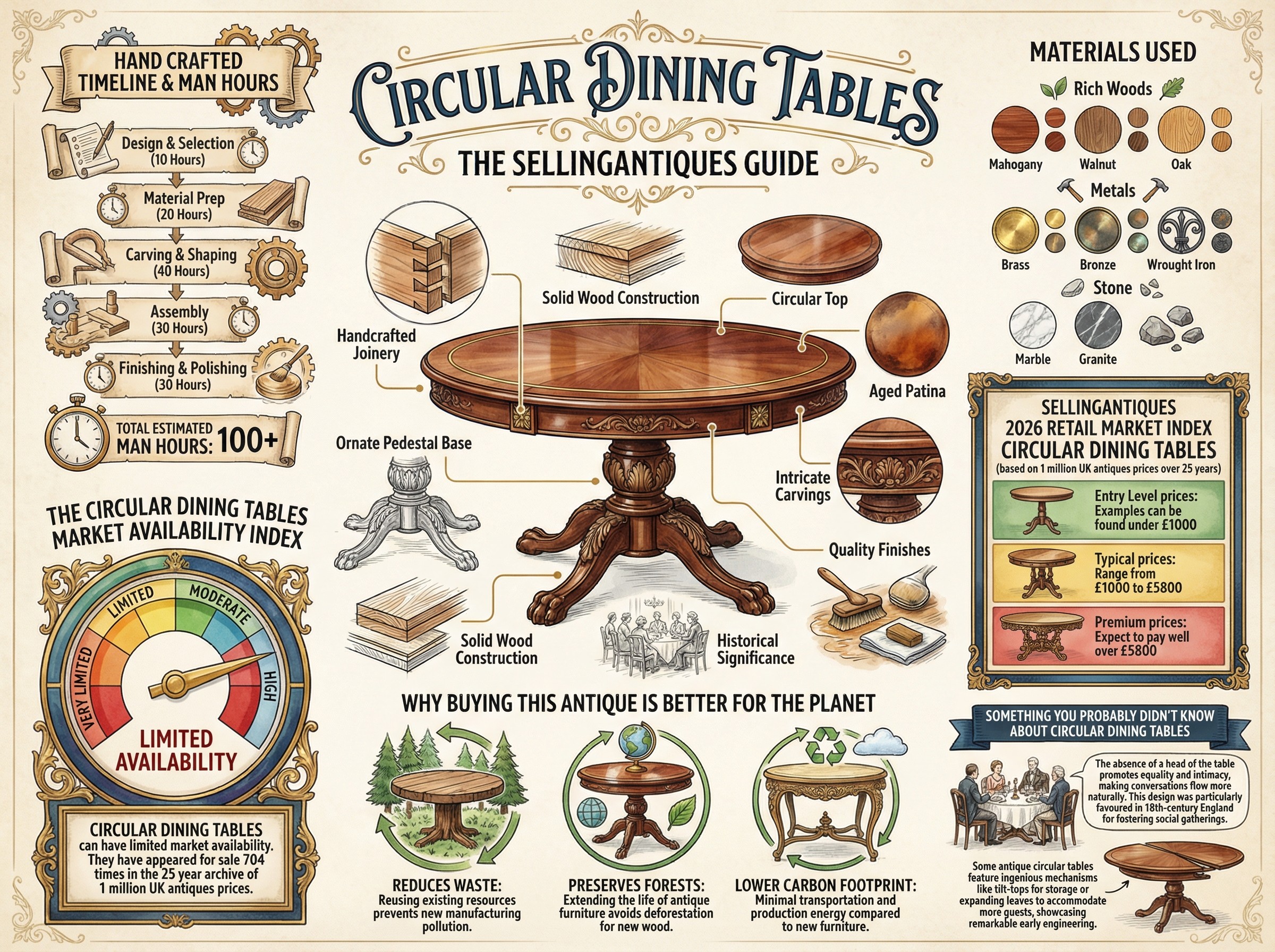 Circular Dining Tables Guide Infographic