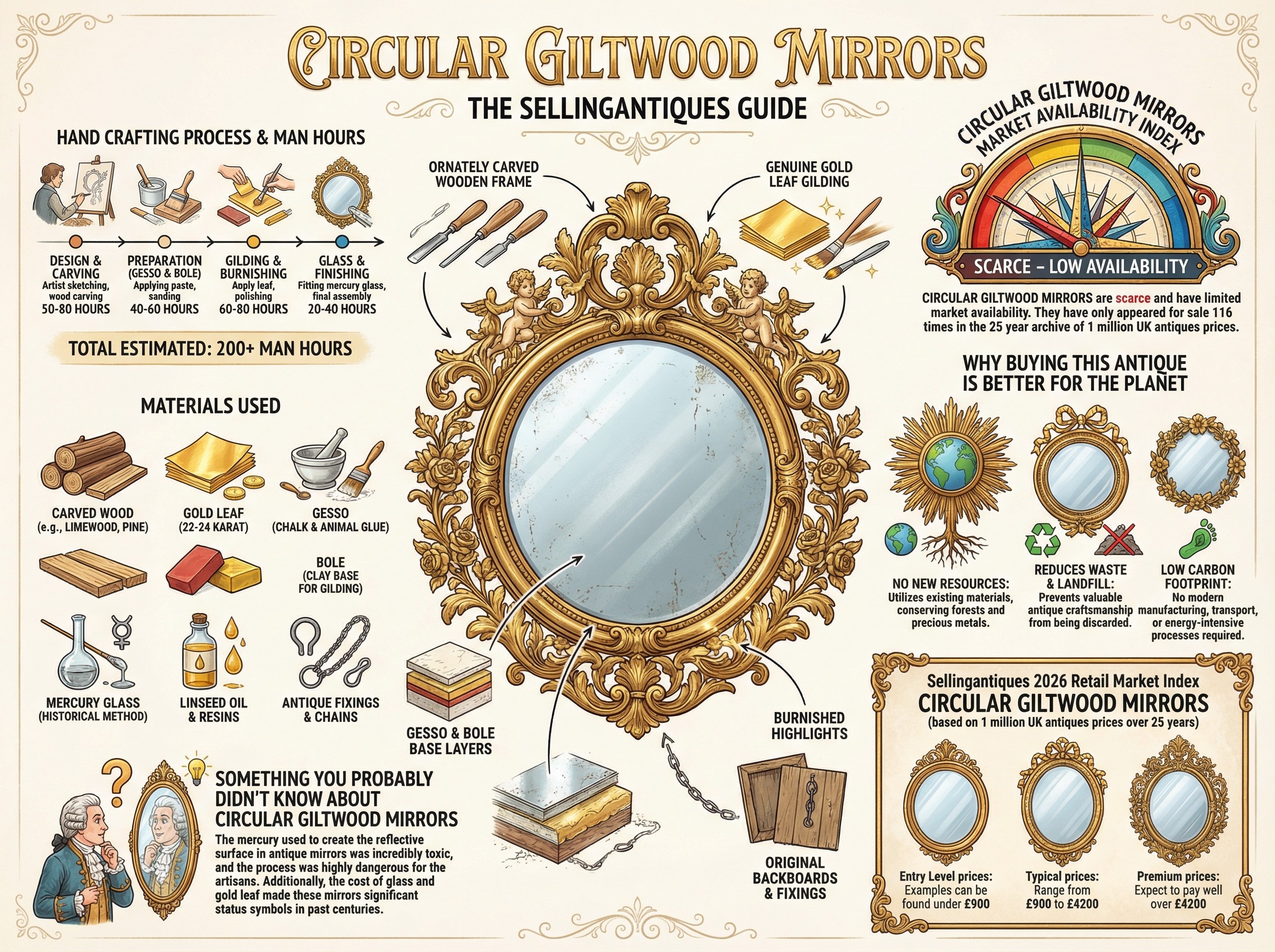 Circular Giltwood Mirrors Guide Infographic