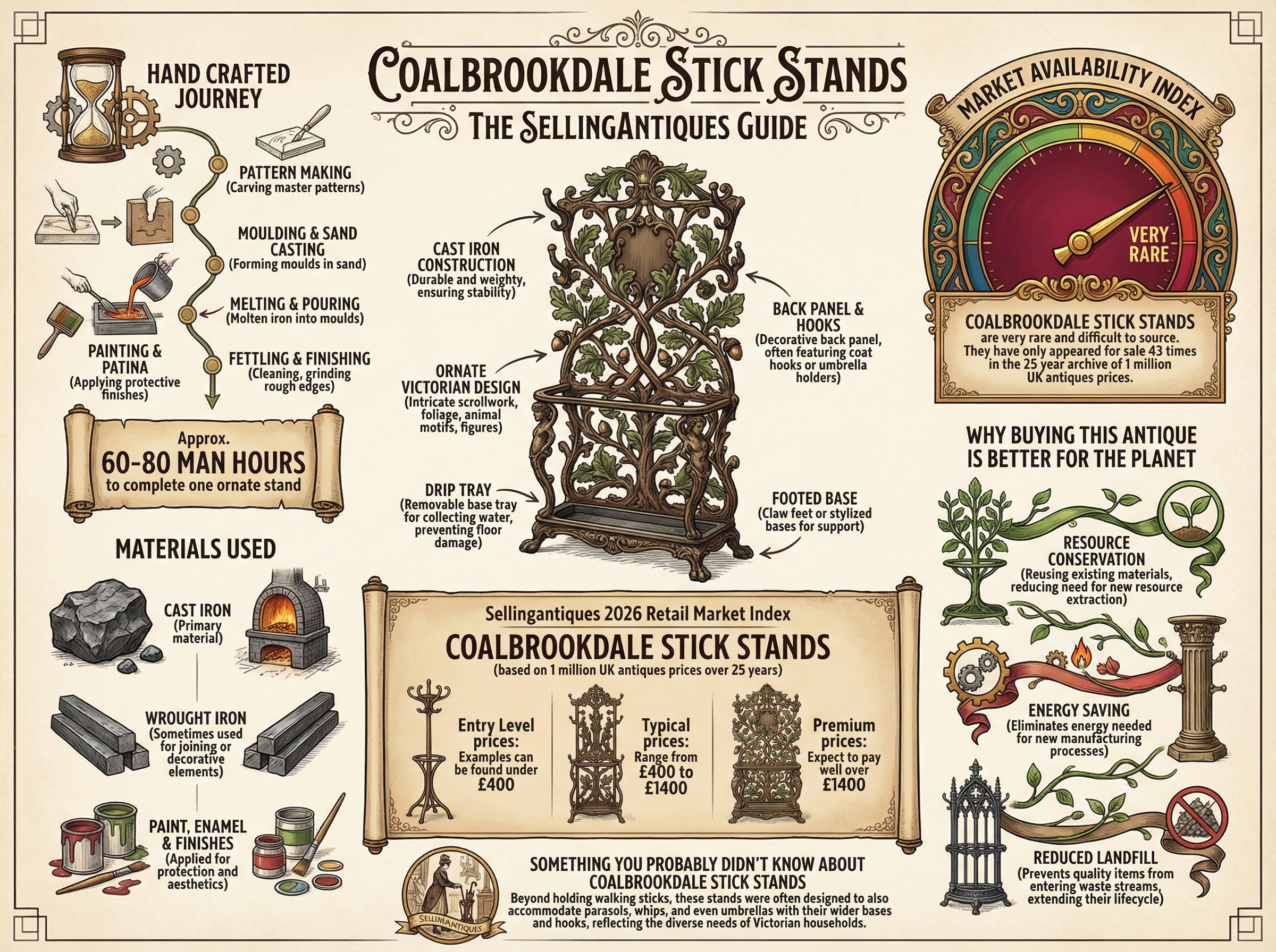 Coalbrookdale Stick Stands Guide Infographic