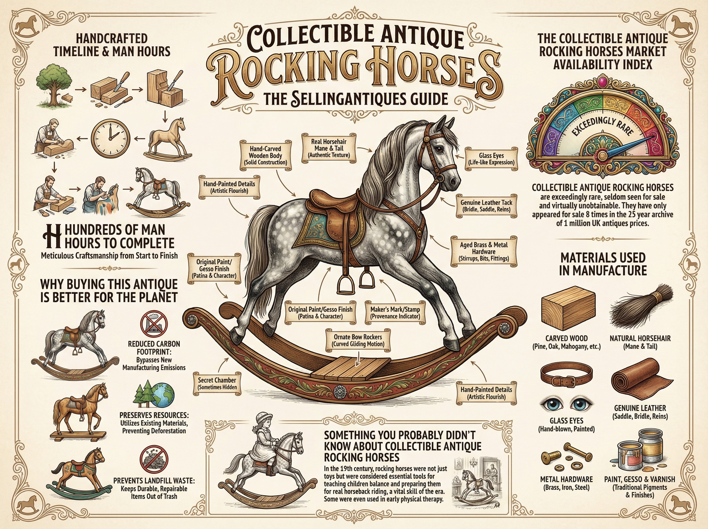 Collectible Antique Rocking Horses Guide Infographic