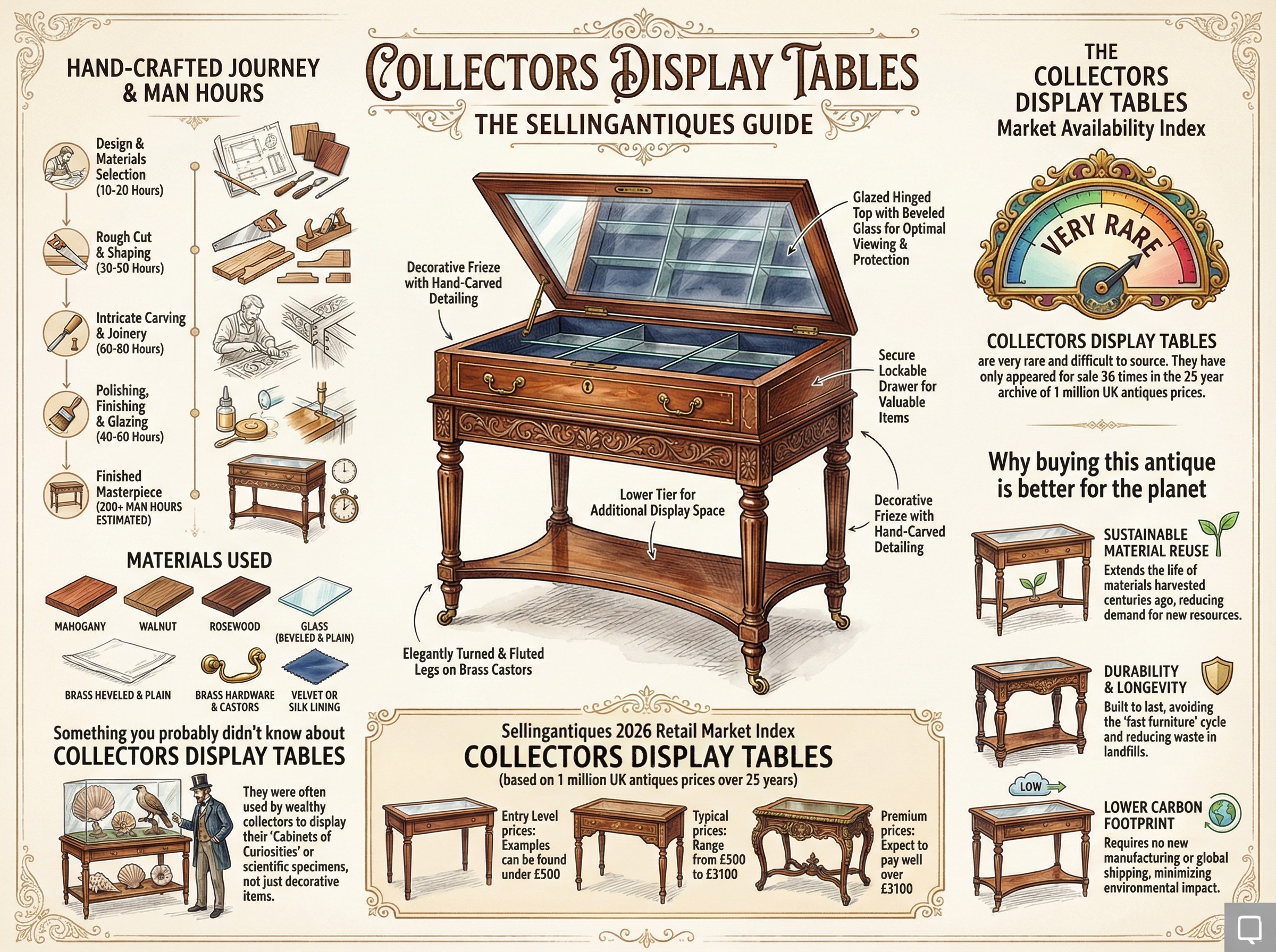 Collectors Display Tables Guide Infographic