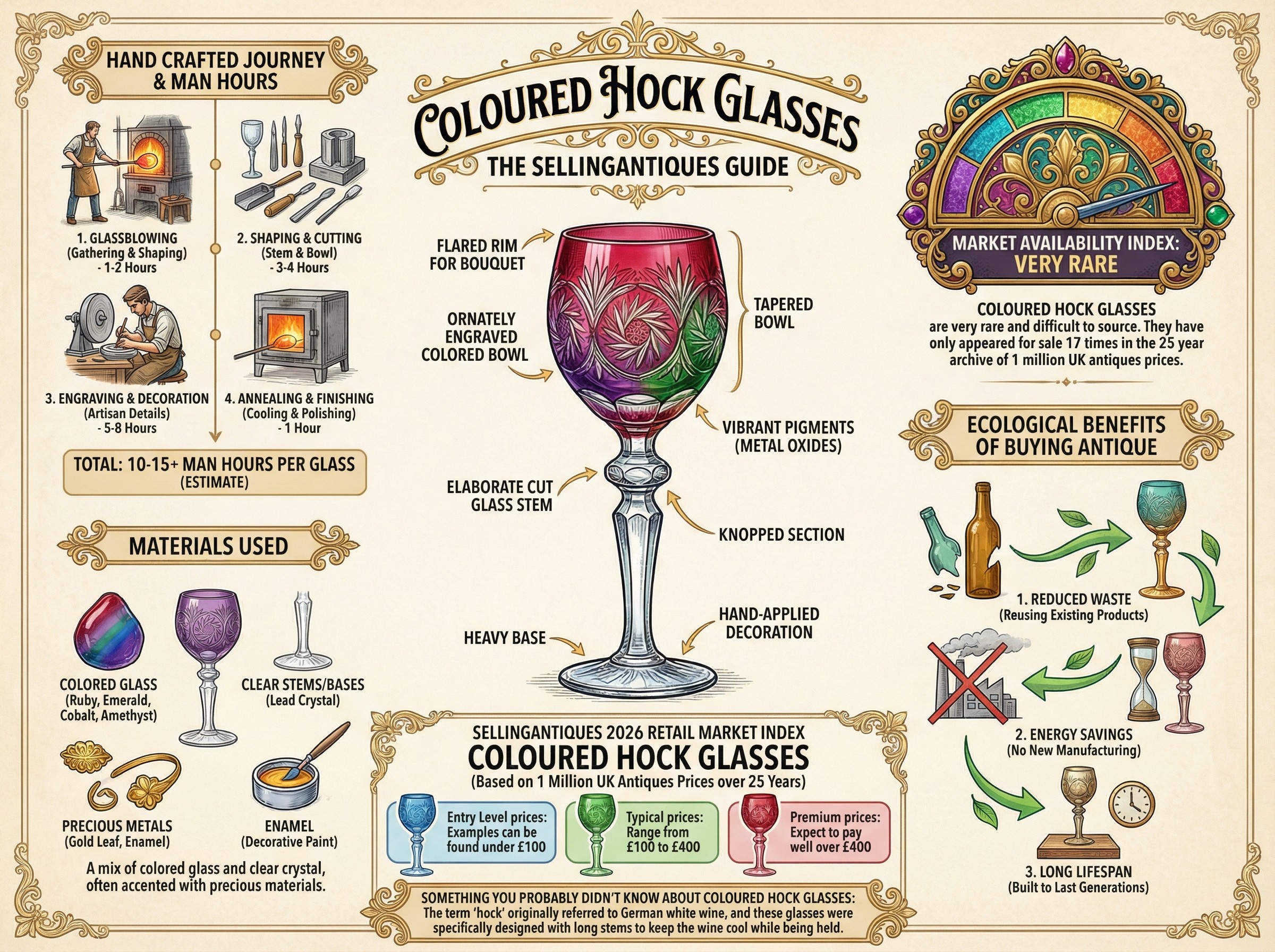 Coloured Hock Glasses Guide Infographic