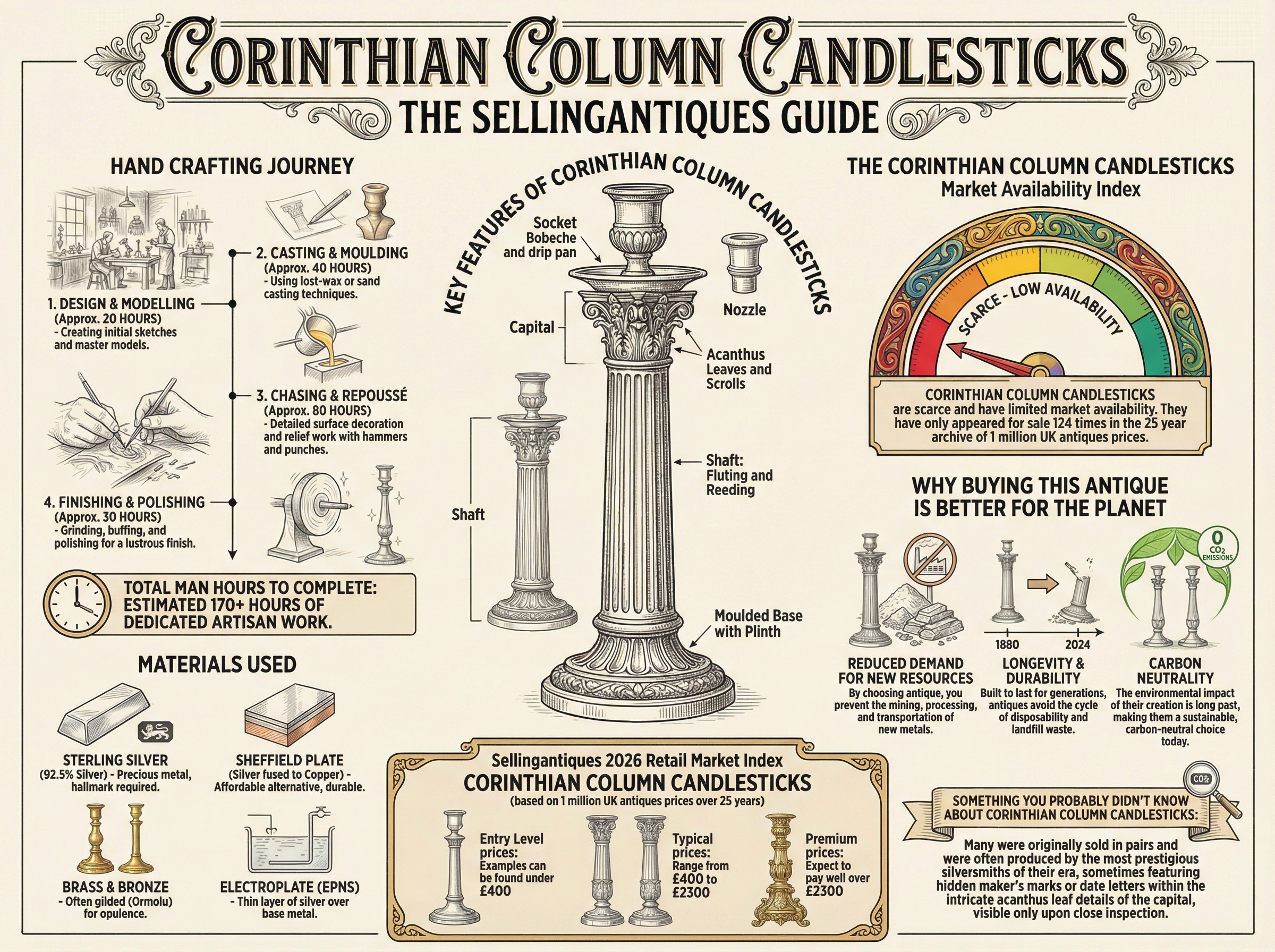 Corinthian Column Candlesticks Guide Infographic