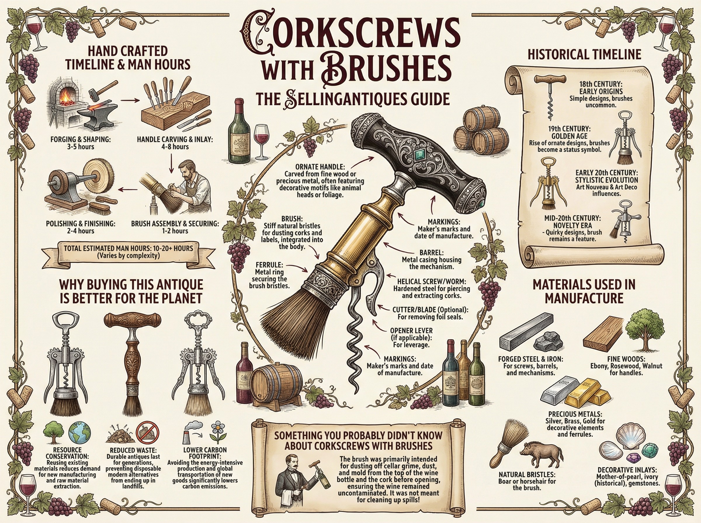 Corkscrews With Brushes Guide Infographic