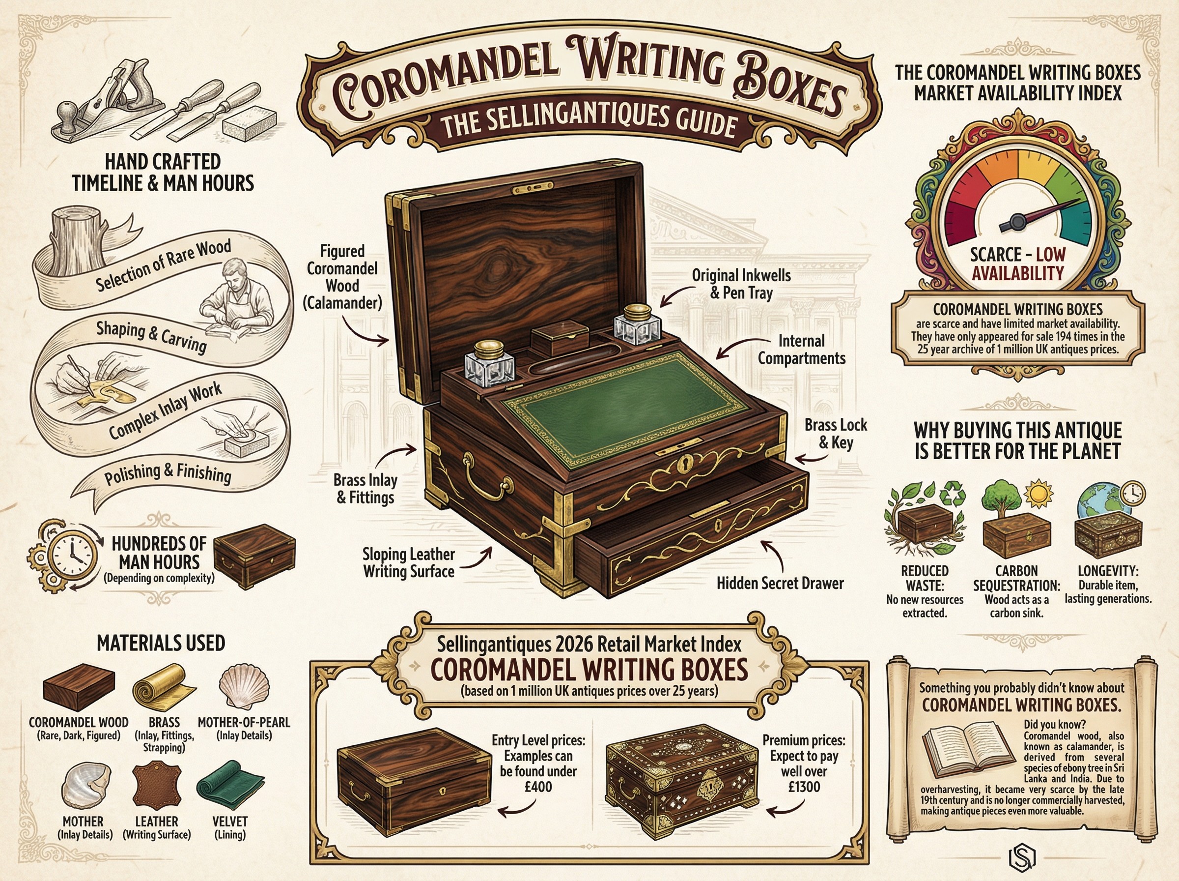 Coromandel Writing Boxes Guide Infographic