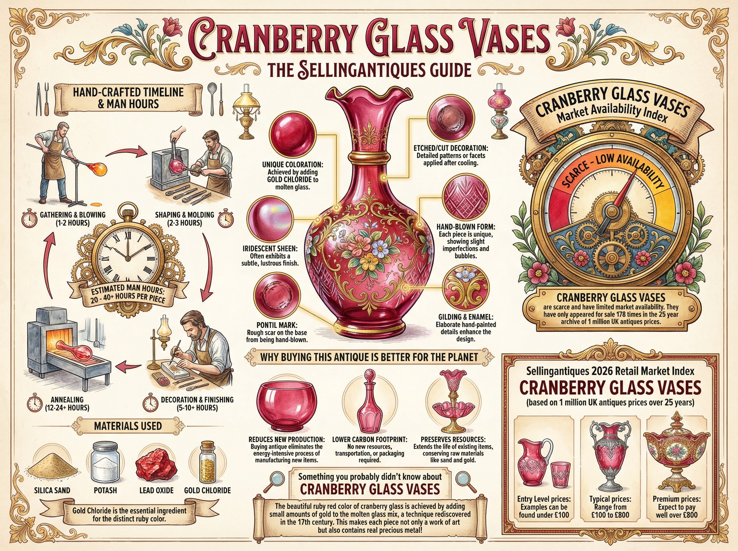Cranberry Glass Vases Guide Infographic