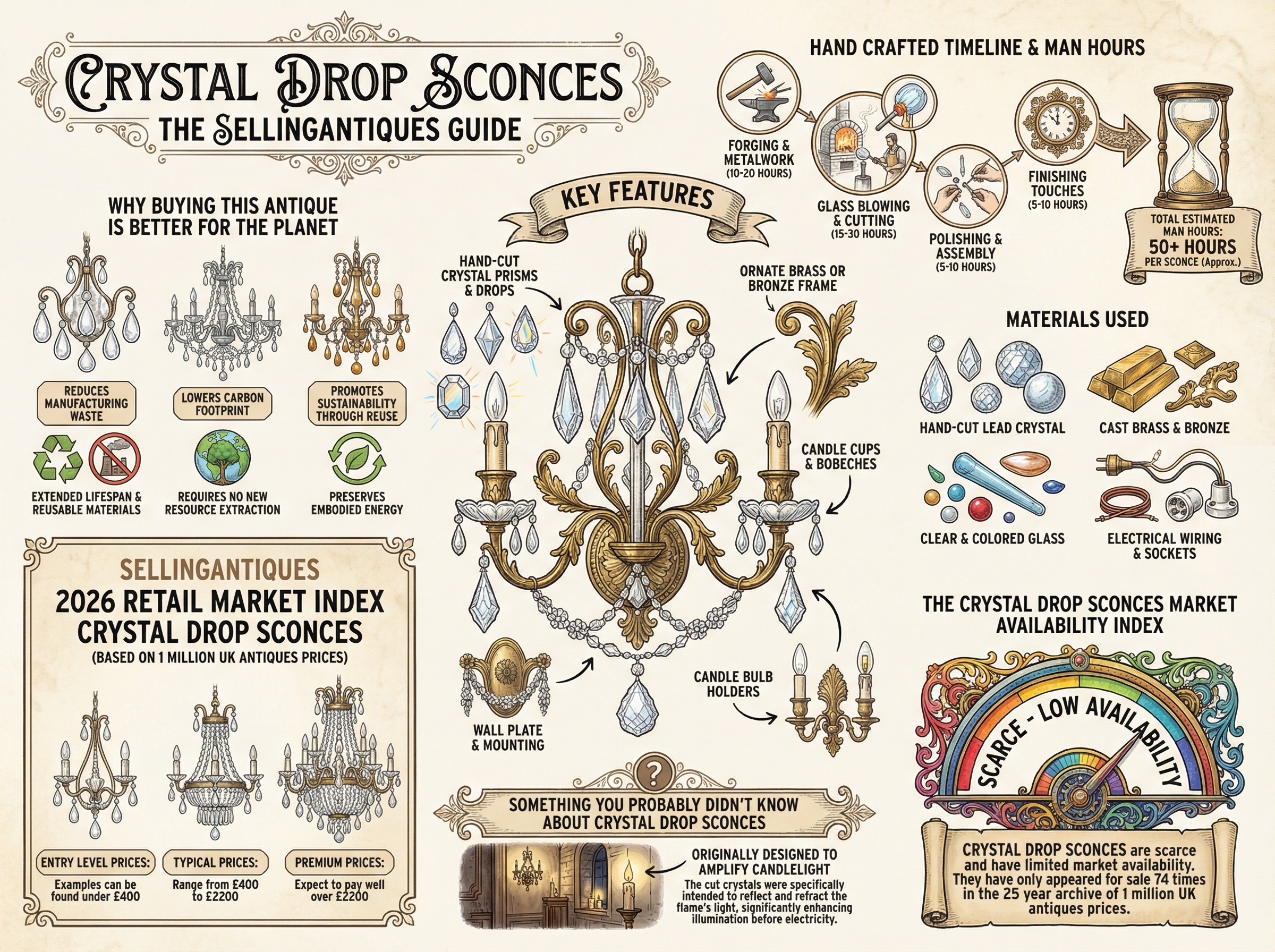 Crystal Drop Sconces Guide Infographic