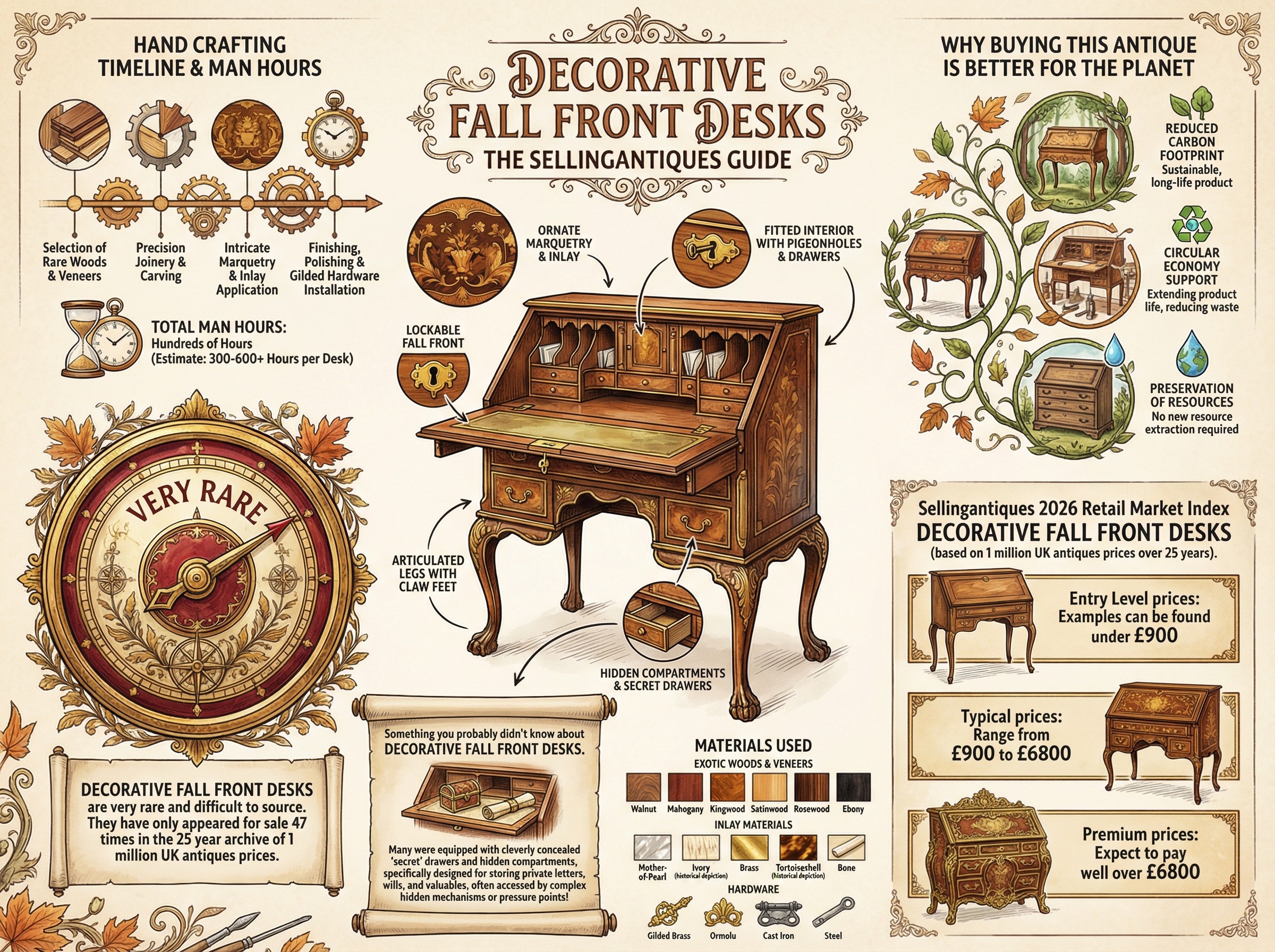 Decorative Fall Front Desks Guide Infographic