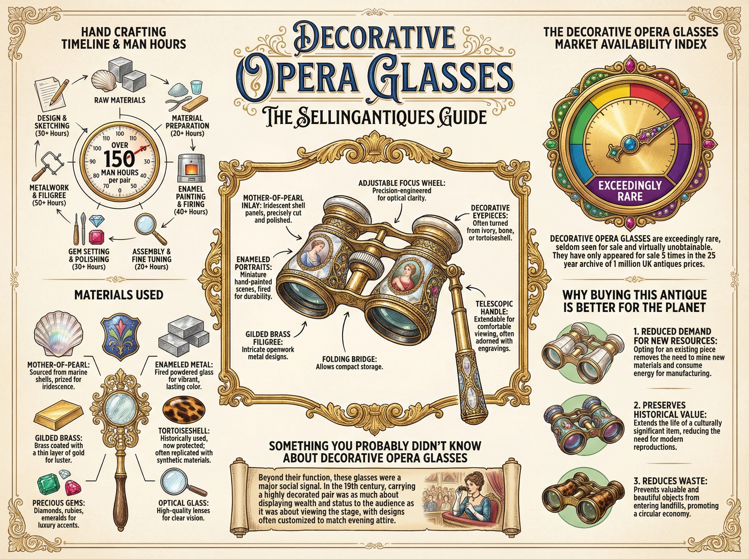 Decorative Opera Glasses Guide Infographic