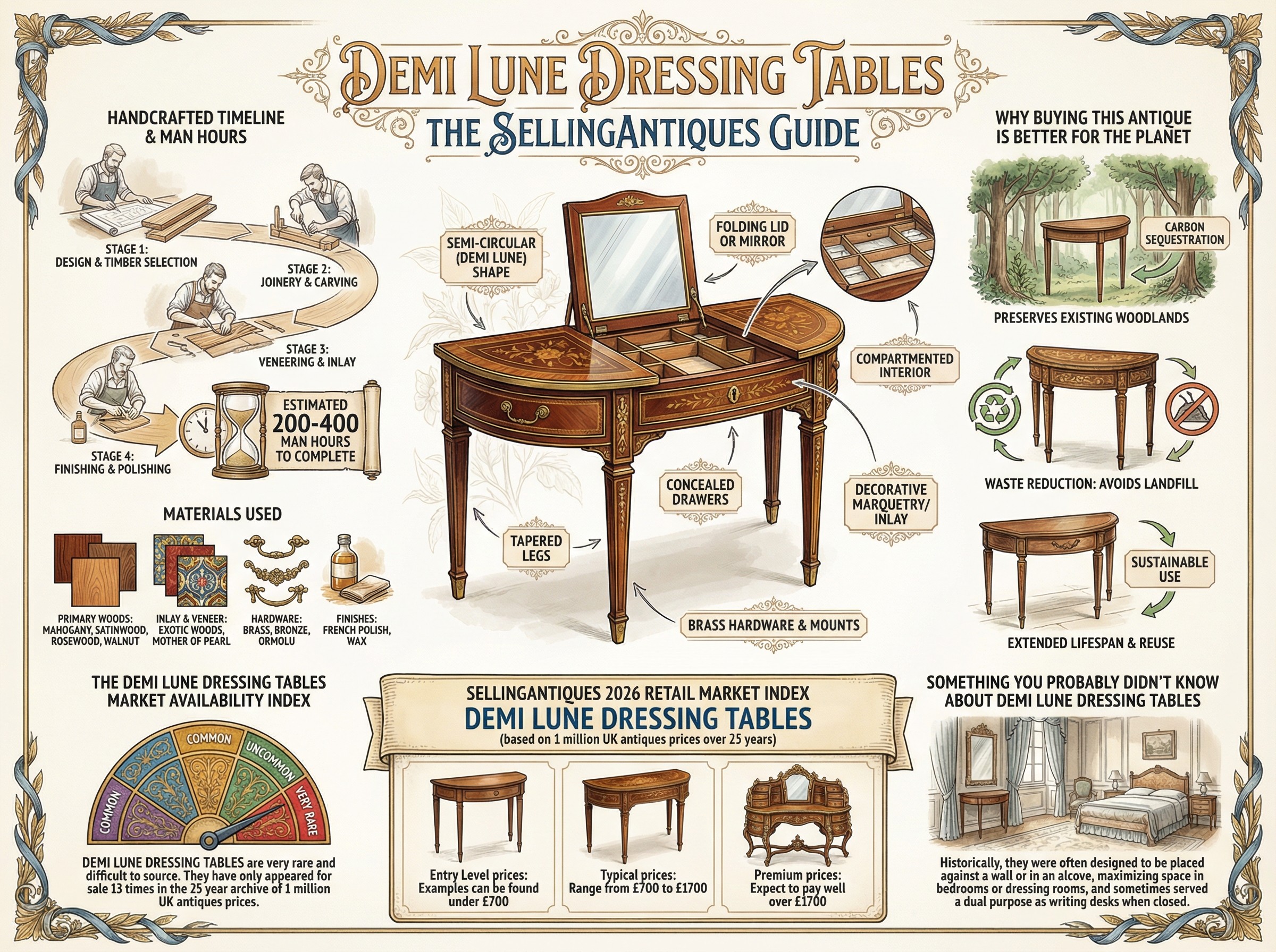 Demi Lune Dressing Tables Guide Infographic