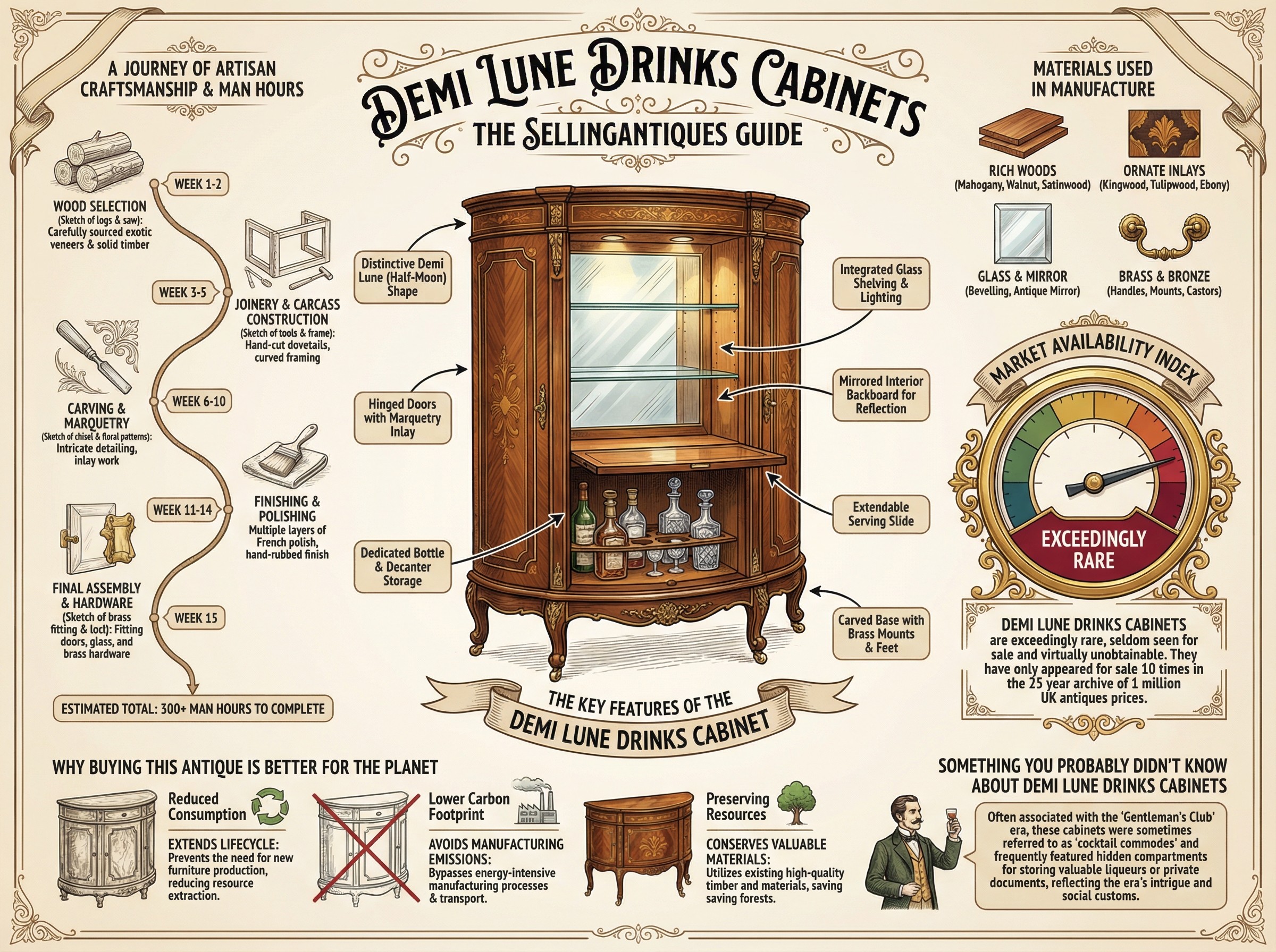 Demi Lune Drinks Cabinets Guide Infographic