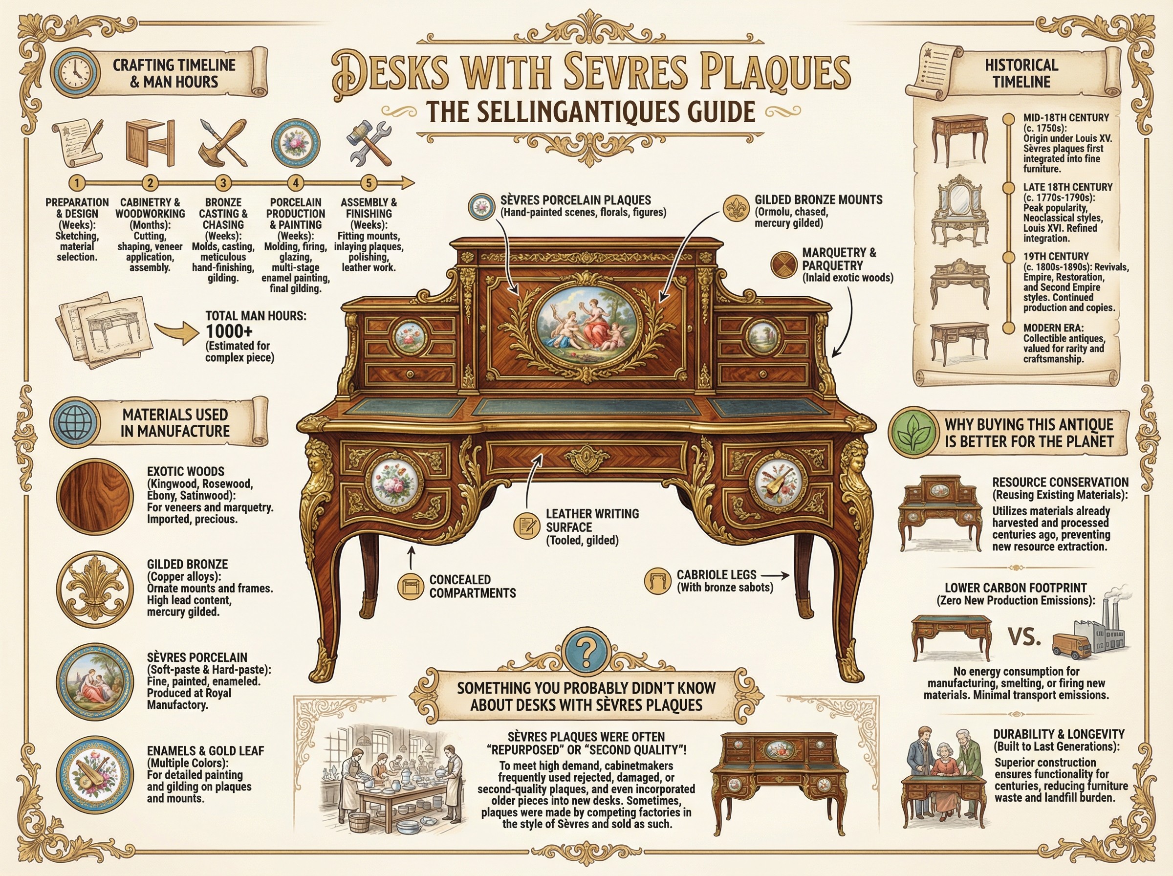 Desks With Sevres Plaques Guide Infographic