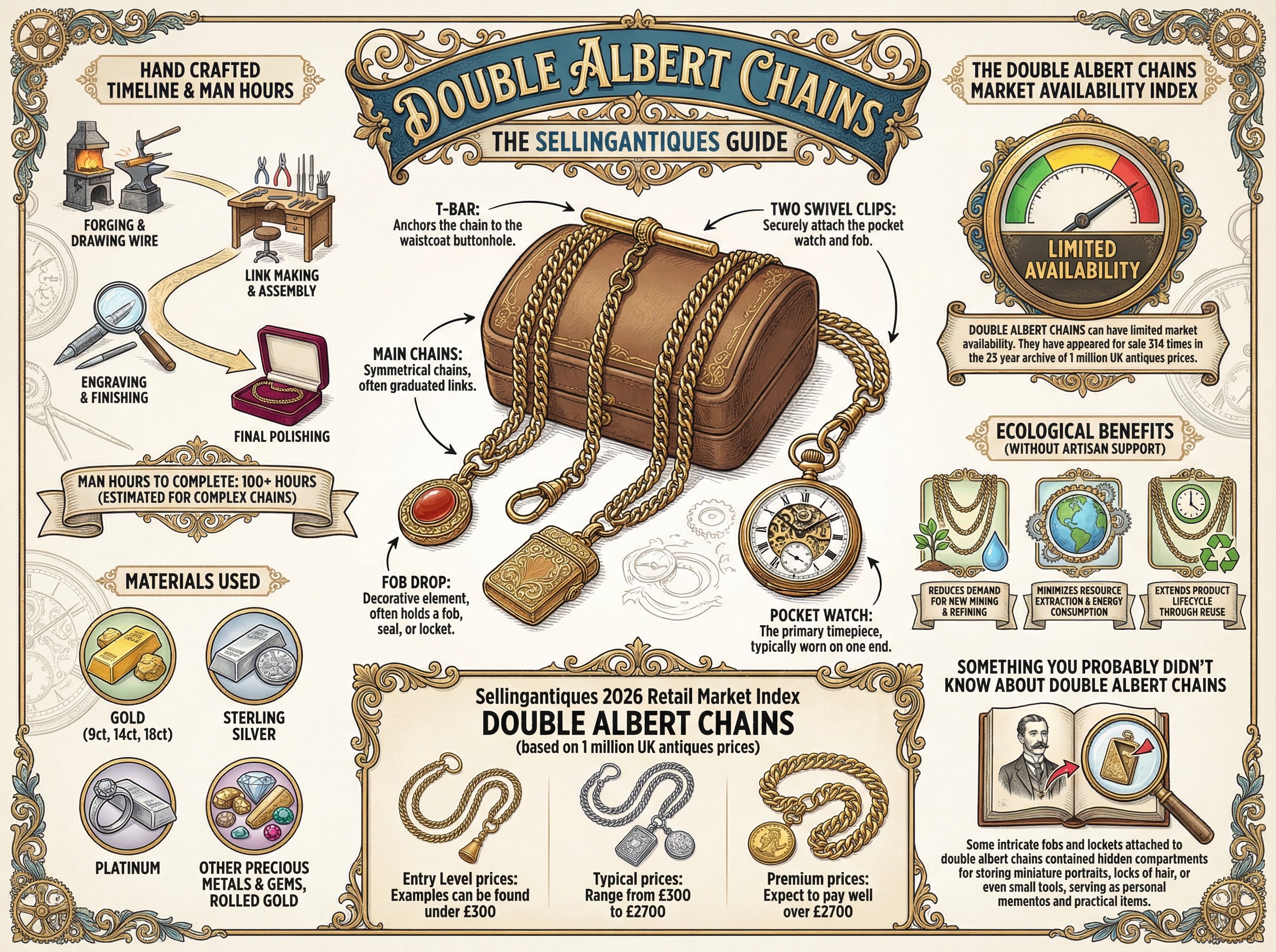 Double Albert Chains Guide Infographic