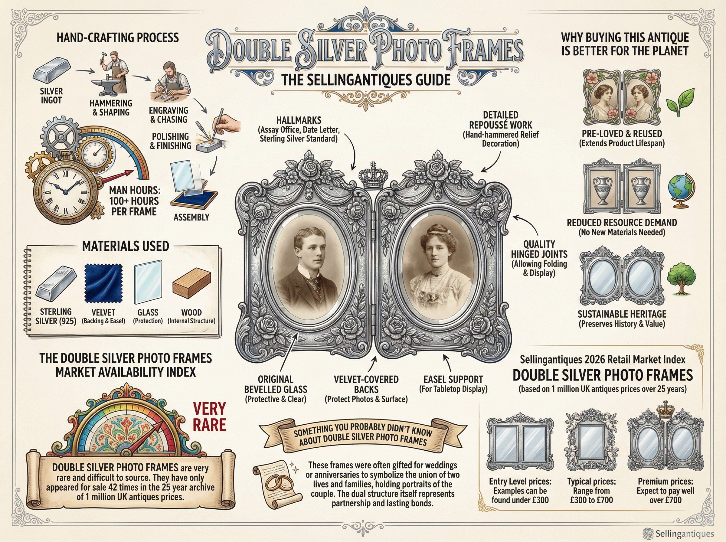 Double Silver Photo Frames Guide Infographic