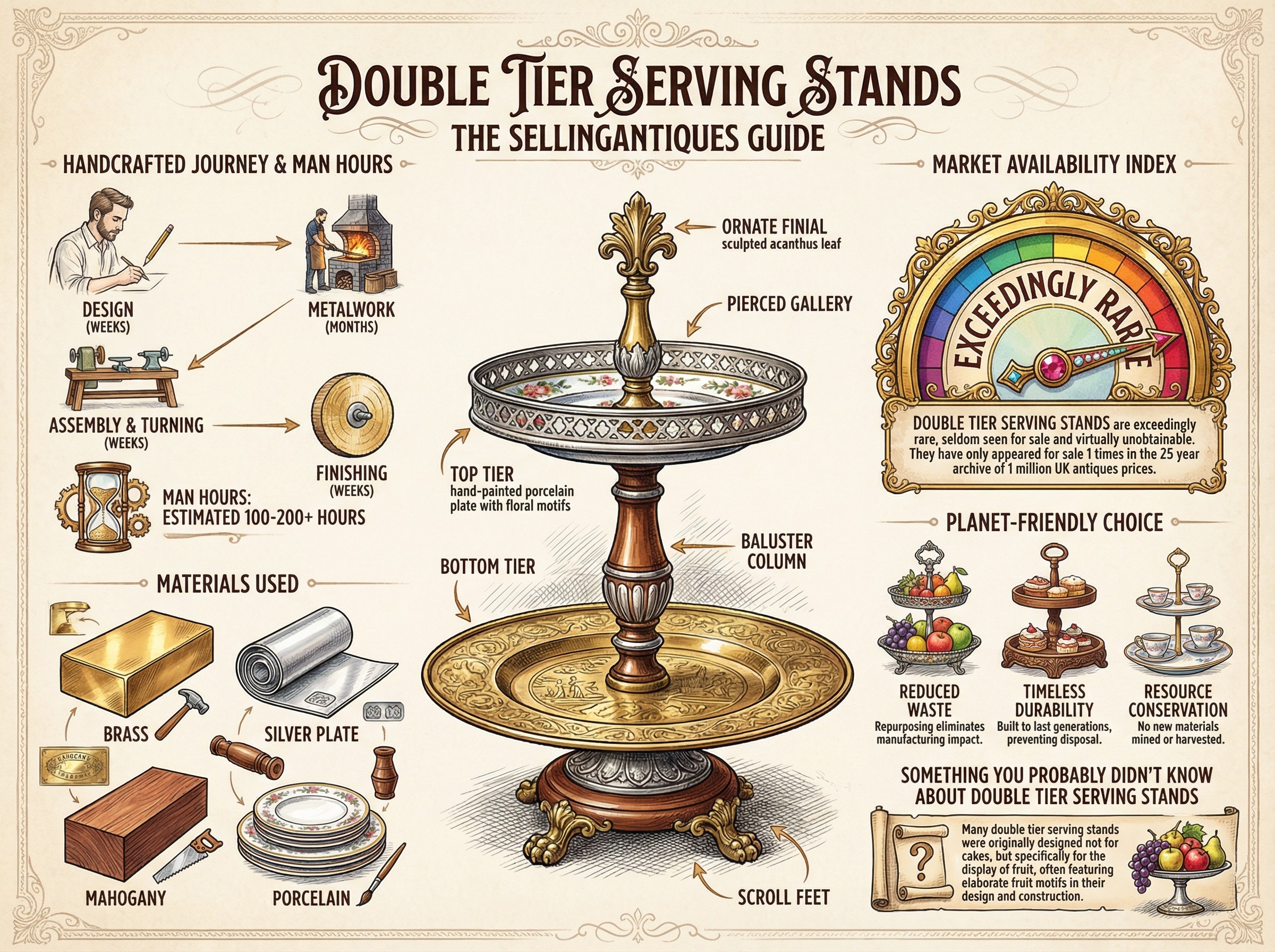 Double Tier Serving Stands Guide Infographic