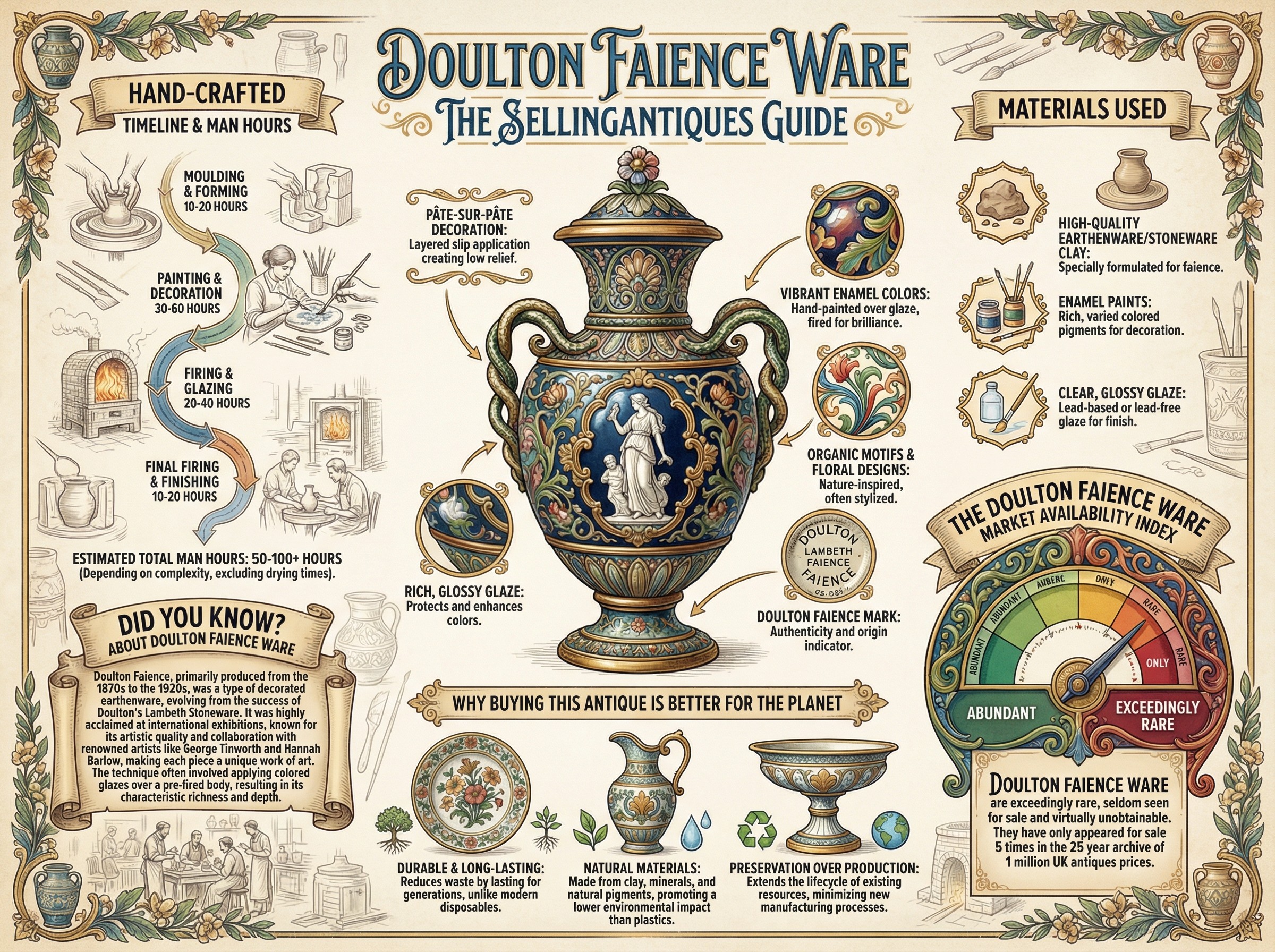 Doulton Faience Ware Guide Infographic