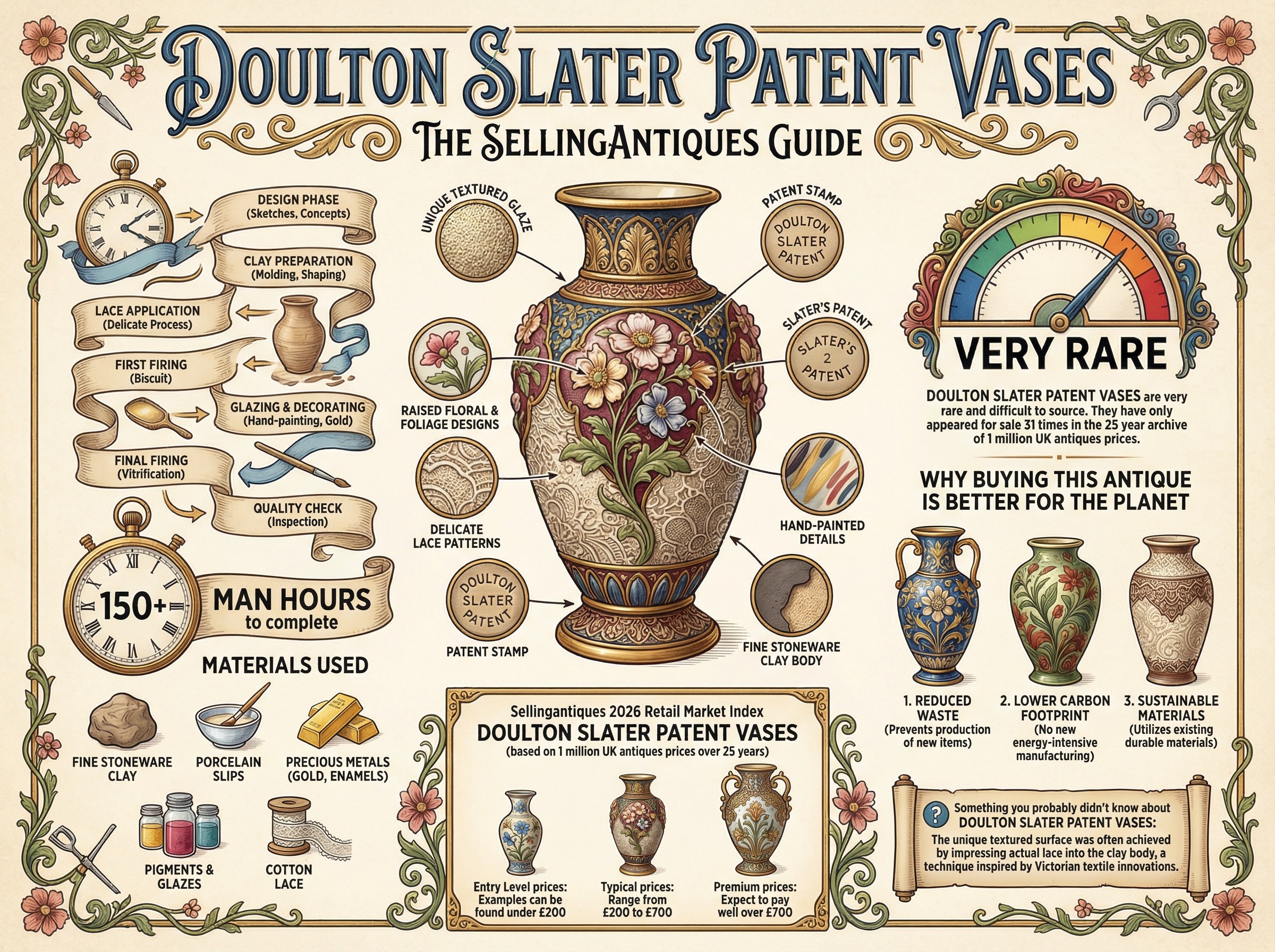 Doulton Slater Patent Vases Guide Infographic